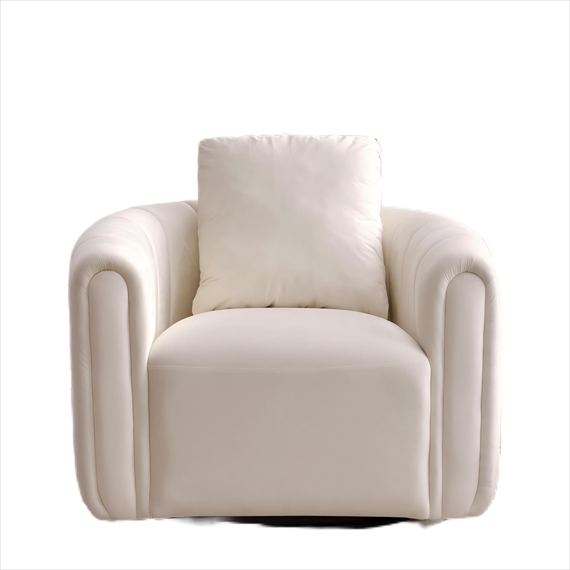 Swivel Barrel Chair, Comfy Round Accent Sofa Chair, 360 Degree Swivel Barrel Club Chair, Leisure Arm Chair