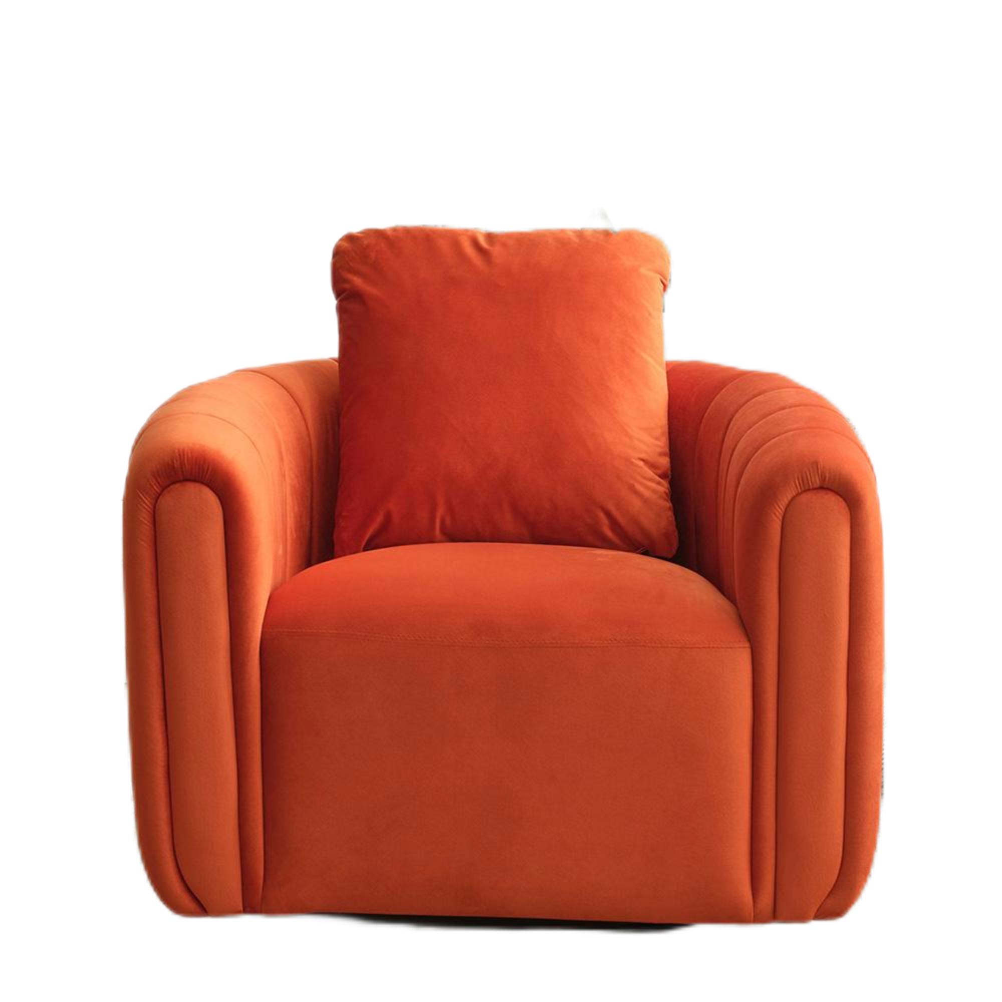 Swivel Barrel Chair, Comfy Round Accent Sofa Chair, 360 Degree Swivel Barrel Club Chair, Leisure Arm Chair
