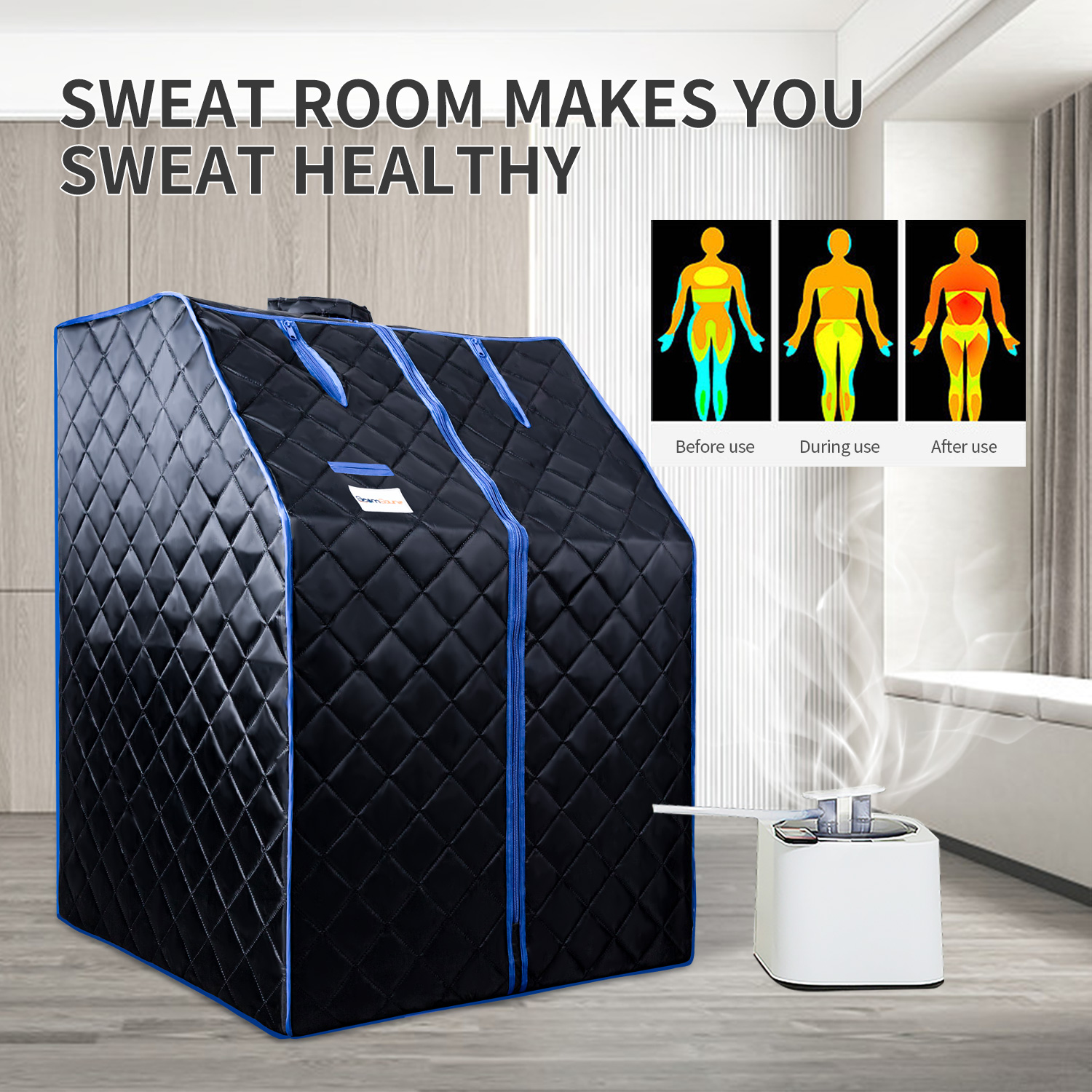 Sojourner Portable Sauna for Home - Steam Sauna Tent, Personal Sauna - Sauna Heater, Tent, Chair, Remote Included for Home Sauna - Enjoy Your Own Personal Spa 
