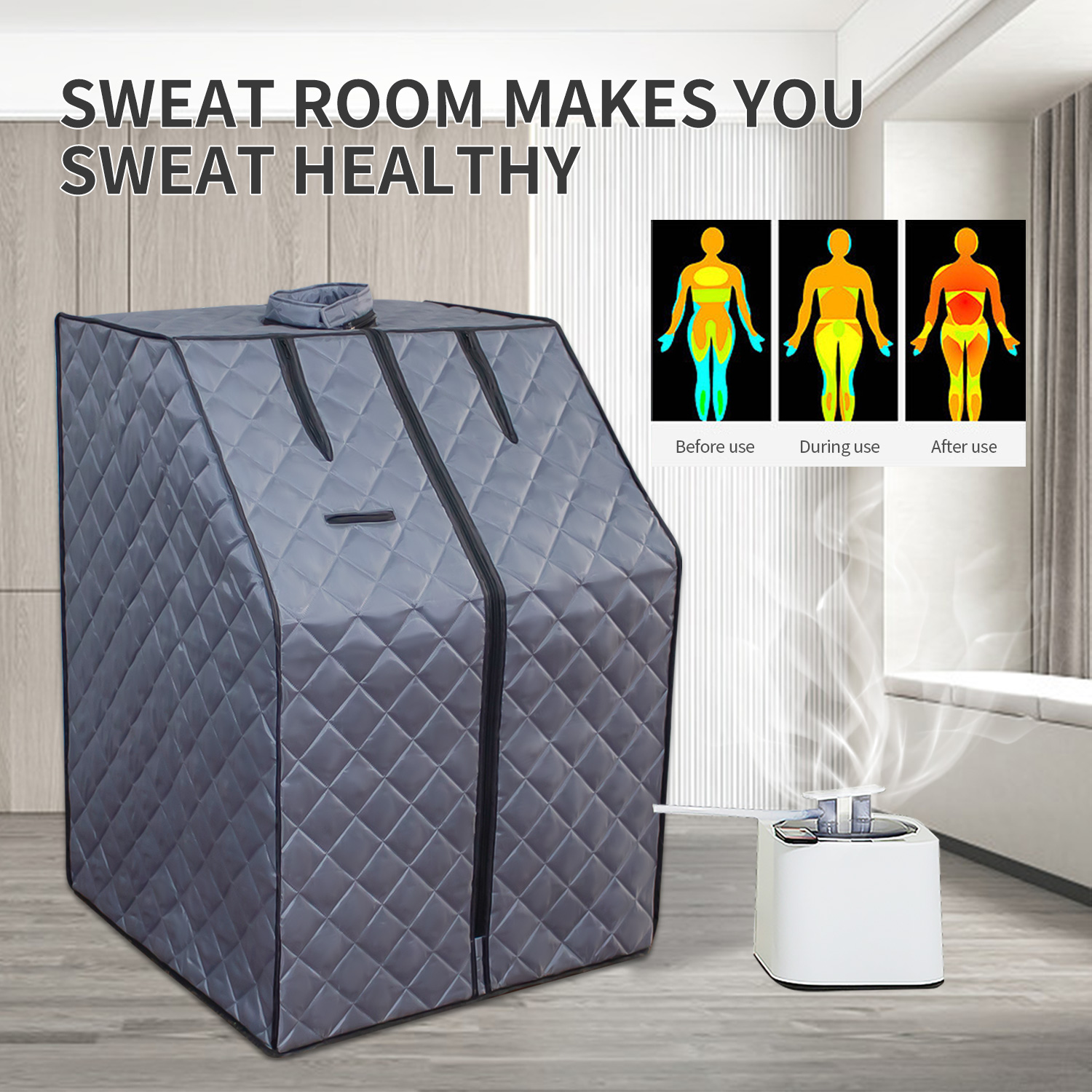 Sojourner Portable Sauna for Home - Steam Sauna Tent, Personal Sauna - Sauna Heater, Tent, Chair, Remote Included for Home Sauna - Enjoy Your Own Personal Spa 