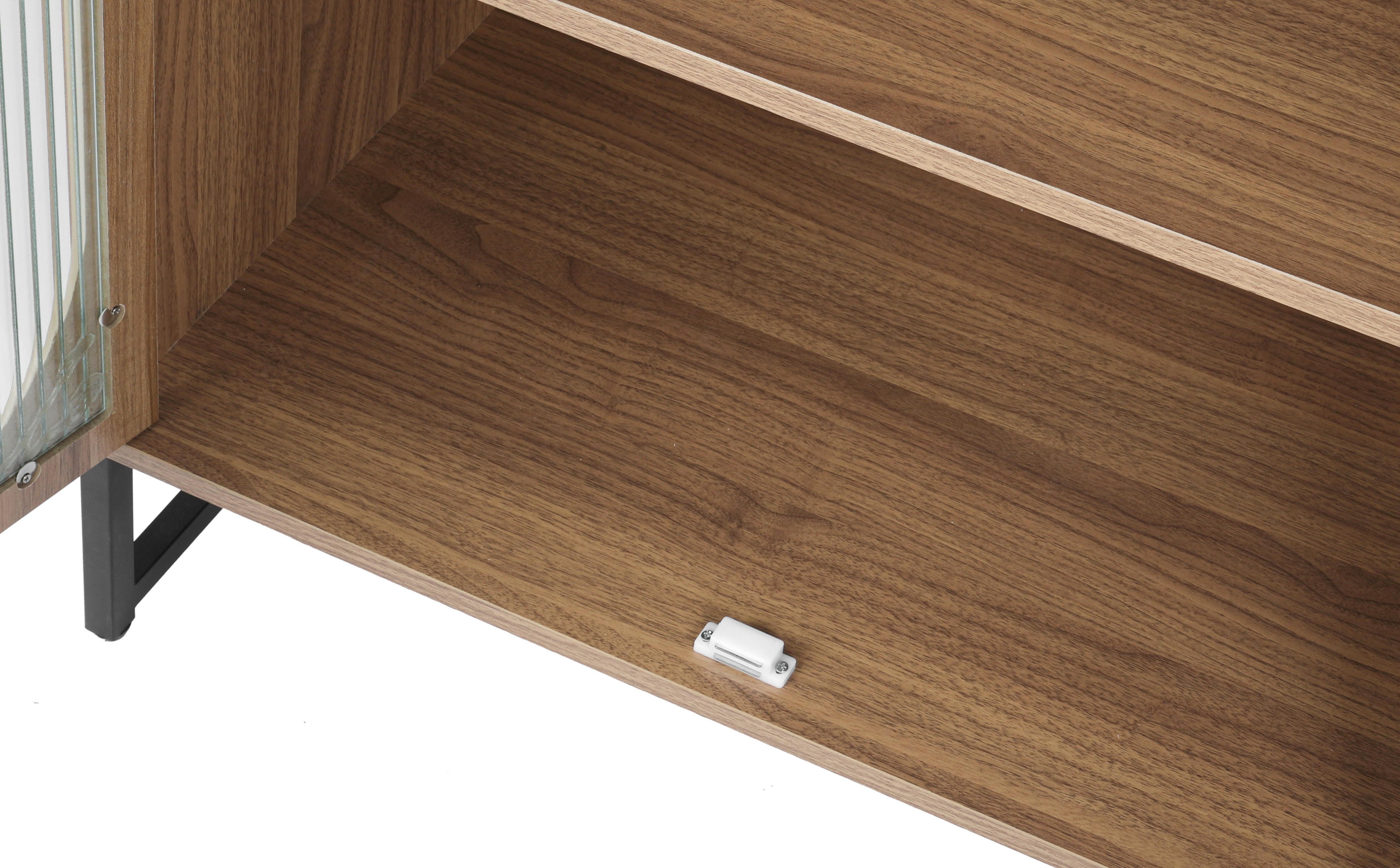 Storage Cabinet with Glass Door, Sideboard Buffet Cabinet for Kitchen,Dining Room, Walnutcolor 