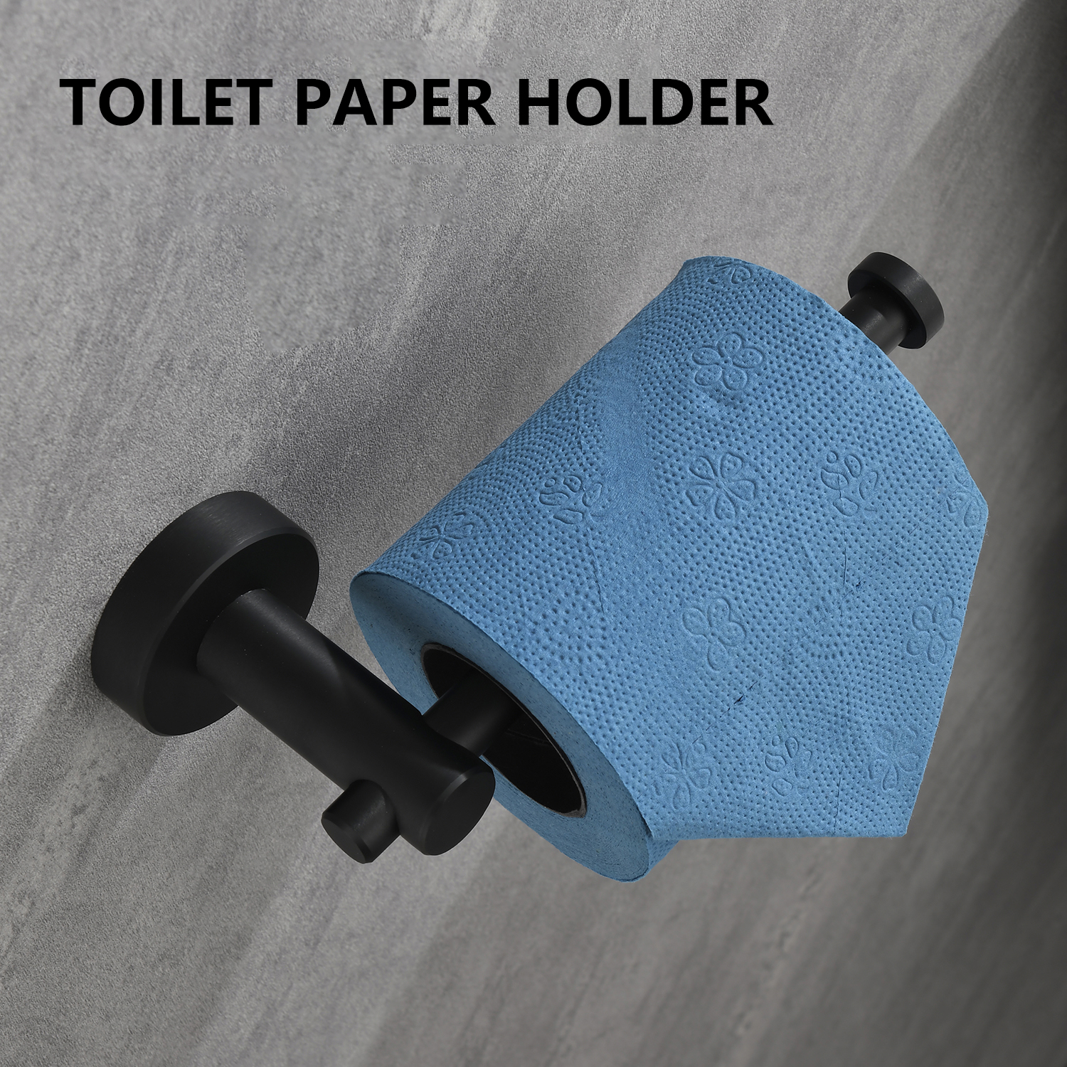 6 Piece Bathroom Towel Rack Set Wall Mount – Matt Black & Matt Gold & Orange