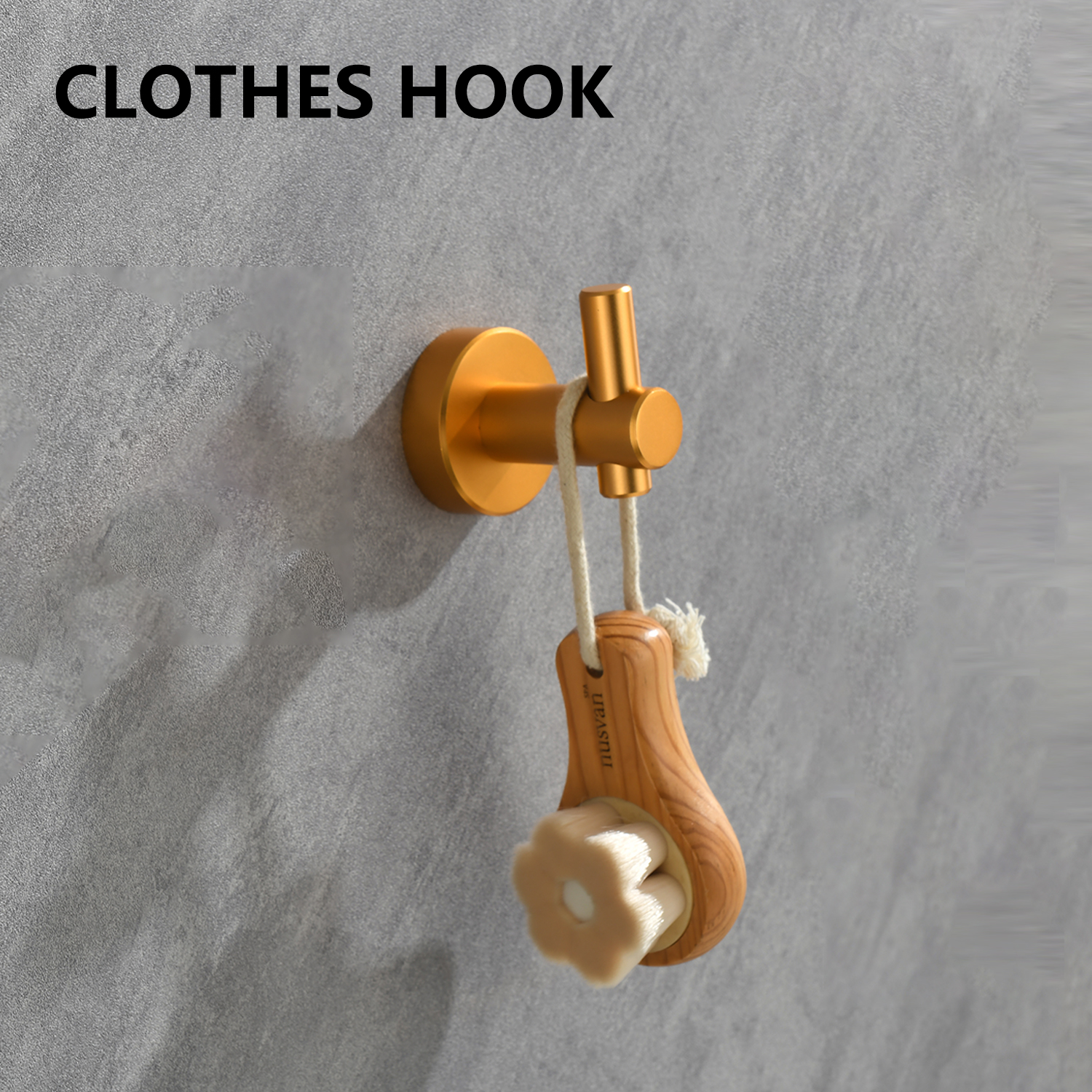 6 Piece Bathroom Towel Rack Set Wall Mount – Matt Black & Matt Gold & Orange