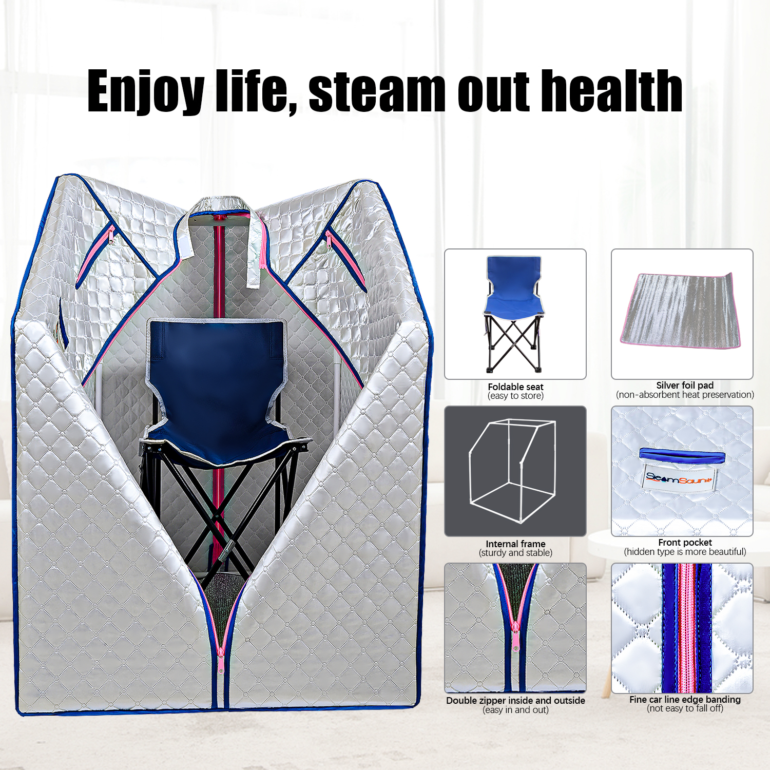 Sojourner Portable Sauna for Home - Steam Sauna Tent, Personal Sauna - Sauna Heater, Tent, Chair, Remote Included for Home Sauna - Enjoy Your Own Personal Spa 