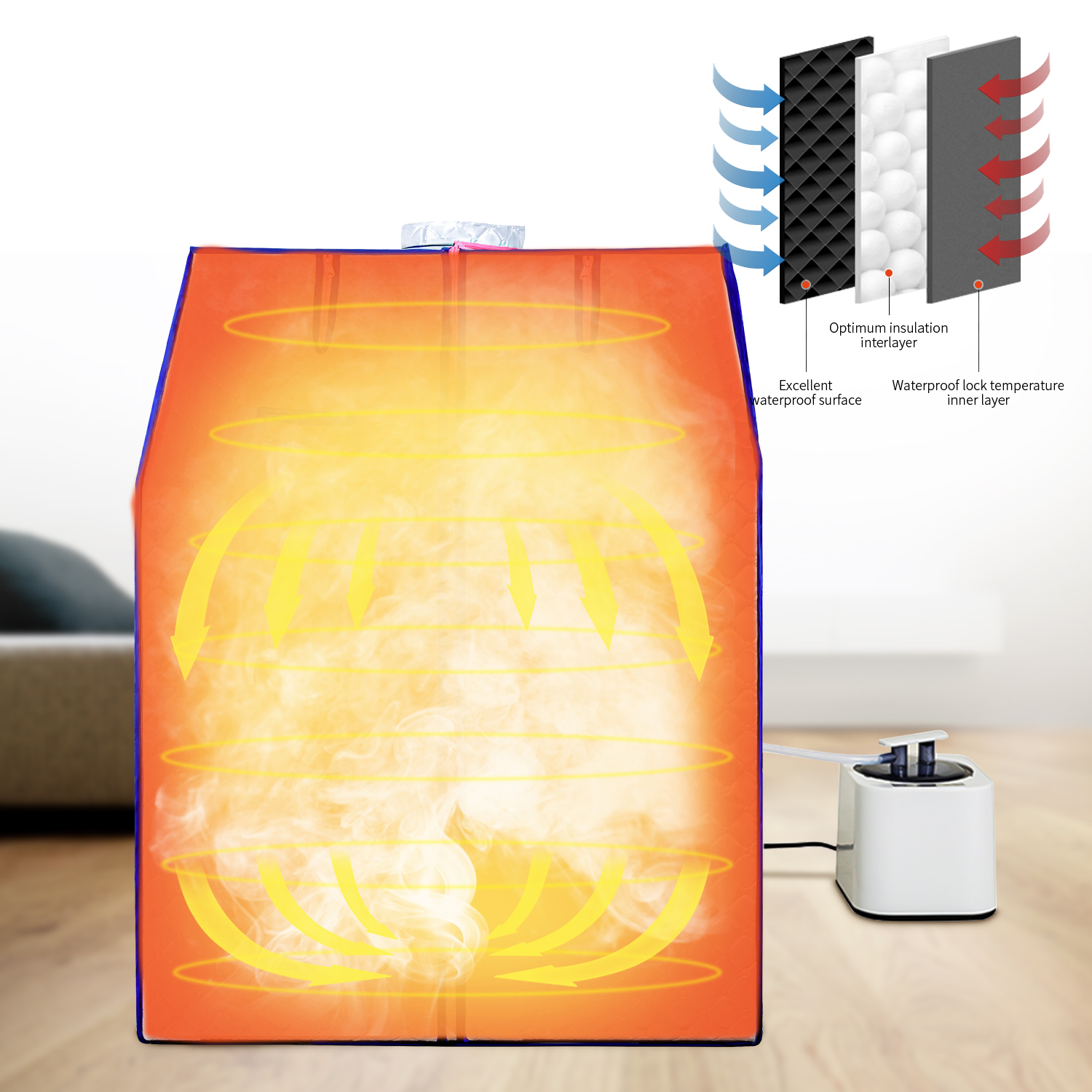 Sojourner Portable Sauna for Home - Steam Sauna Tent, Personal Sauna - Sauna Heater, Tent, Chair, Remote Included for Home Sauna - Enjoy Your Own Personal Spa 