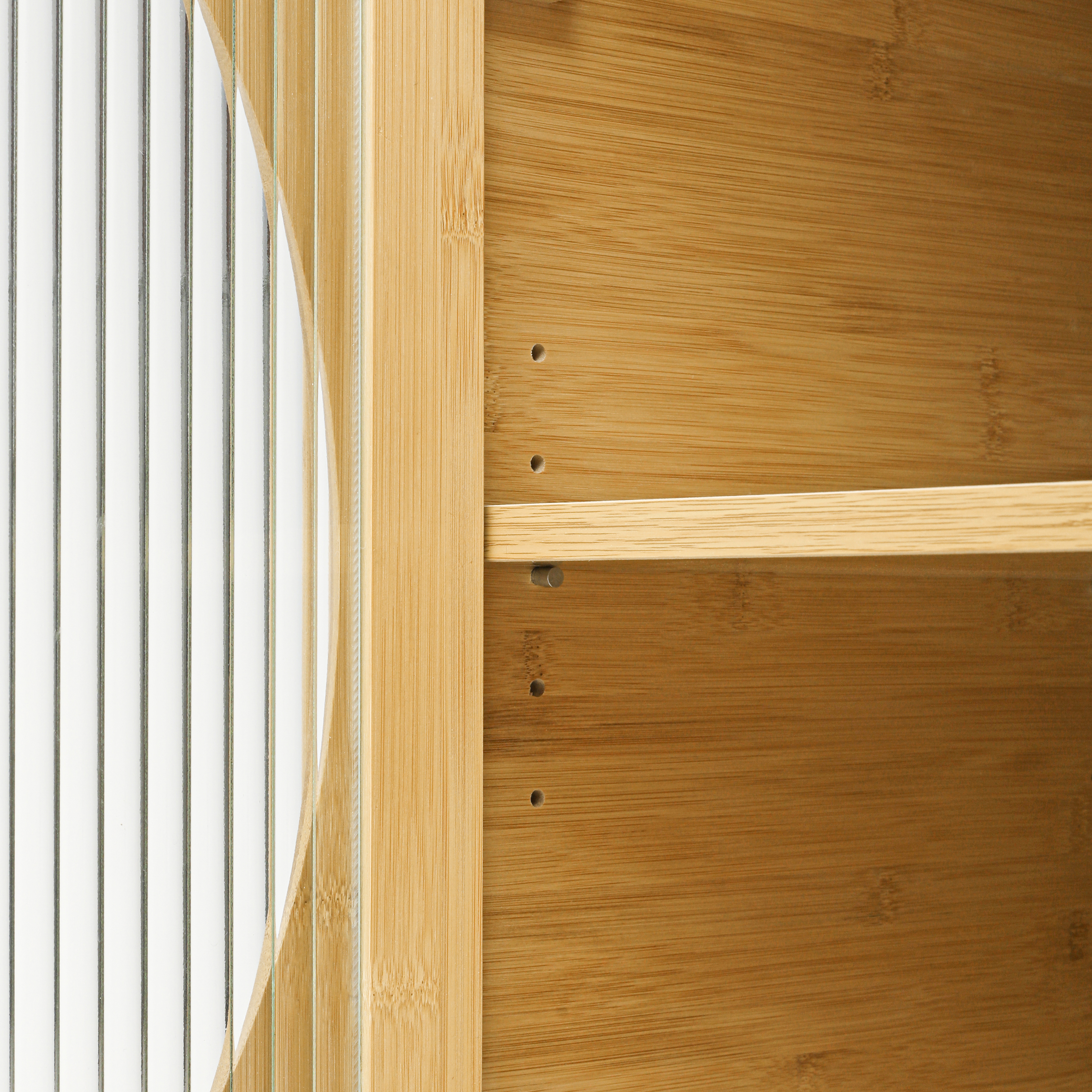 Bamboo 2 door cabinet, Buffet Sideboard Storage Cabinet, Buffet Server Console Table, for Dining Room, Living Room, Kitchen, Hallway 