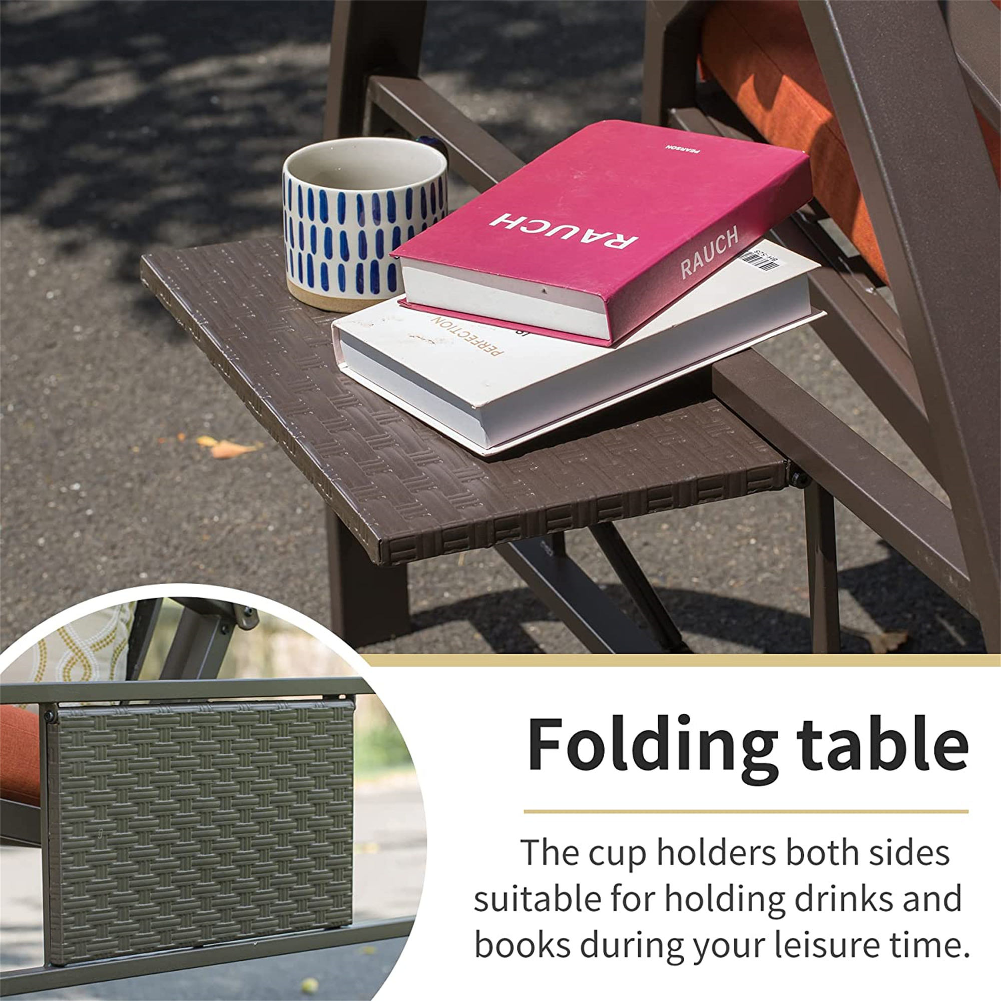 3-Person Patio Porch Swing Chair with Adjustable Canopy Solar LED Light Glider and Sunbrella Cushions Deluxe Hammock Swing for Outdoor Garden Balcony Backyard