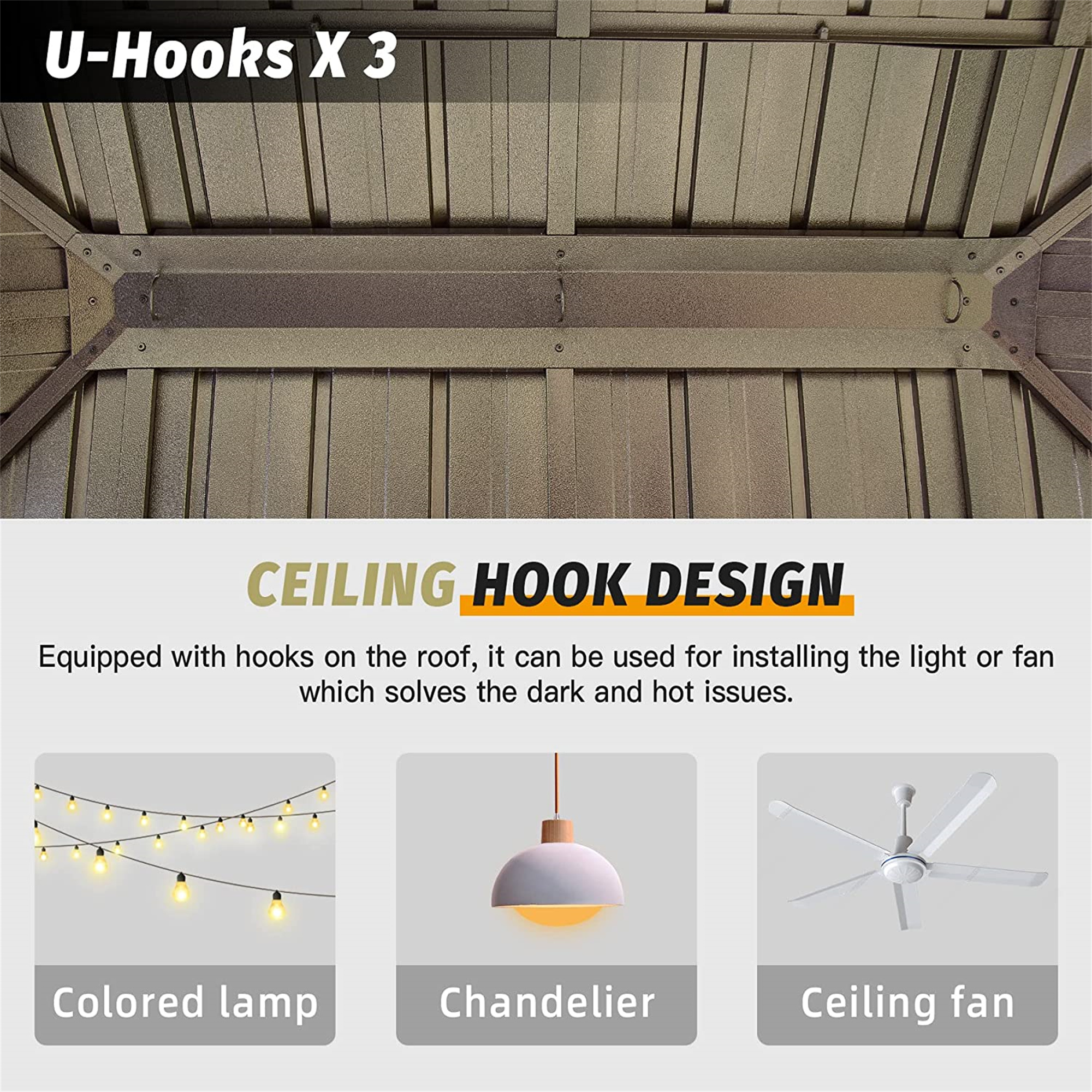 12' X 18' Aluminum Outdoor Hardtop Gazebo with Curtain & Netting Permanent Galvanized Steel Double Roof Pavilion for Patio Wedding, Backyard Dining Space, Deck, Lawn