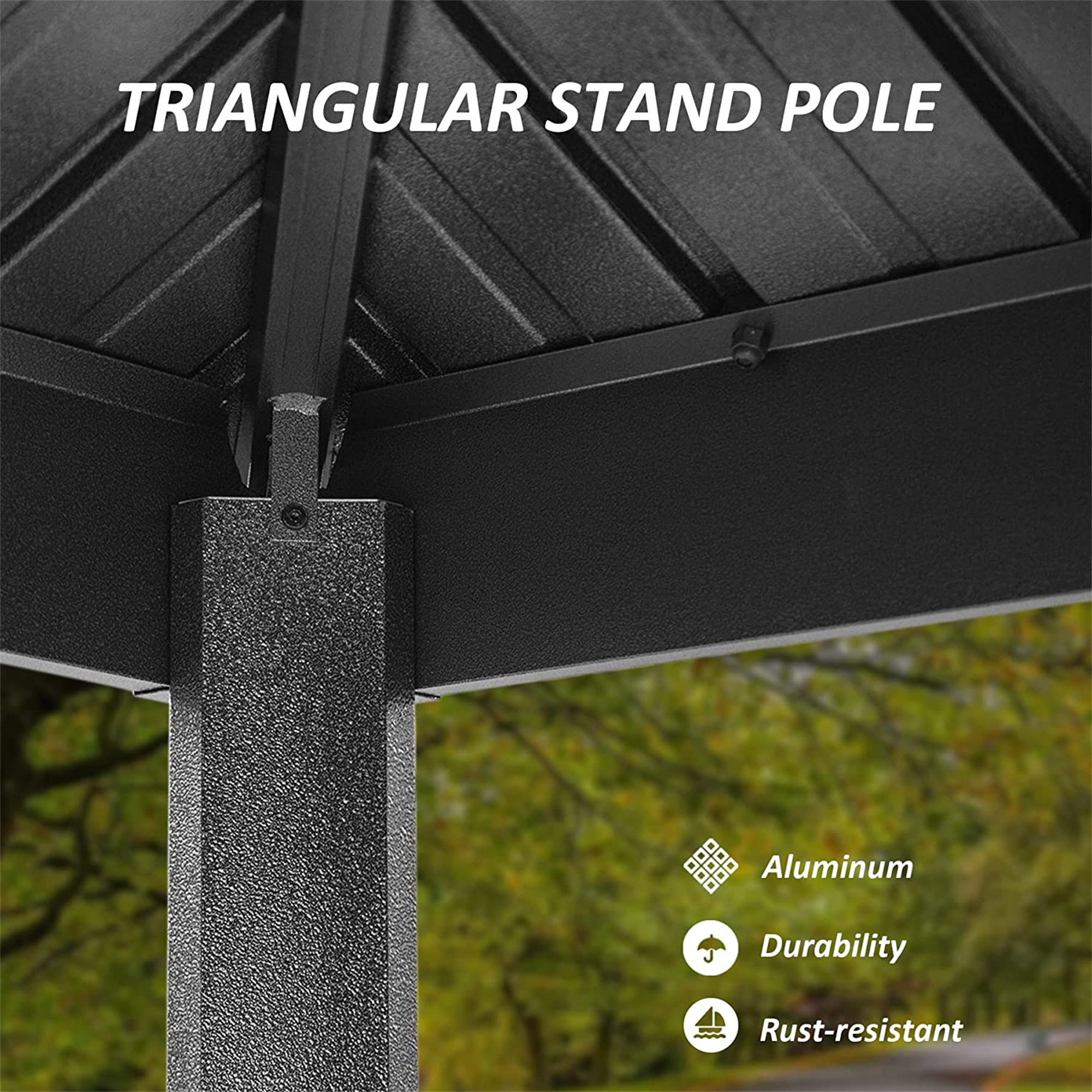 Hardtop Grill Gazebo, Outdoor BBQ Gazebo with 2 Side Shelves and Sloping Galvanized Steel Roof, Metal Permanent Grill Canopy with Ceiling Hooks for Patio, Lawn, Backyard, Deck