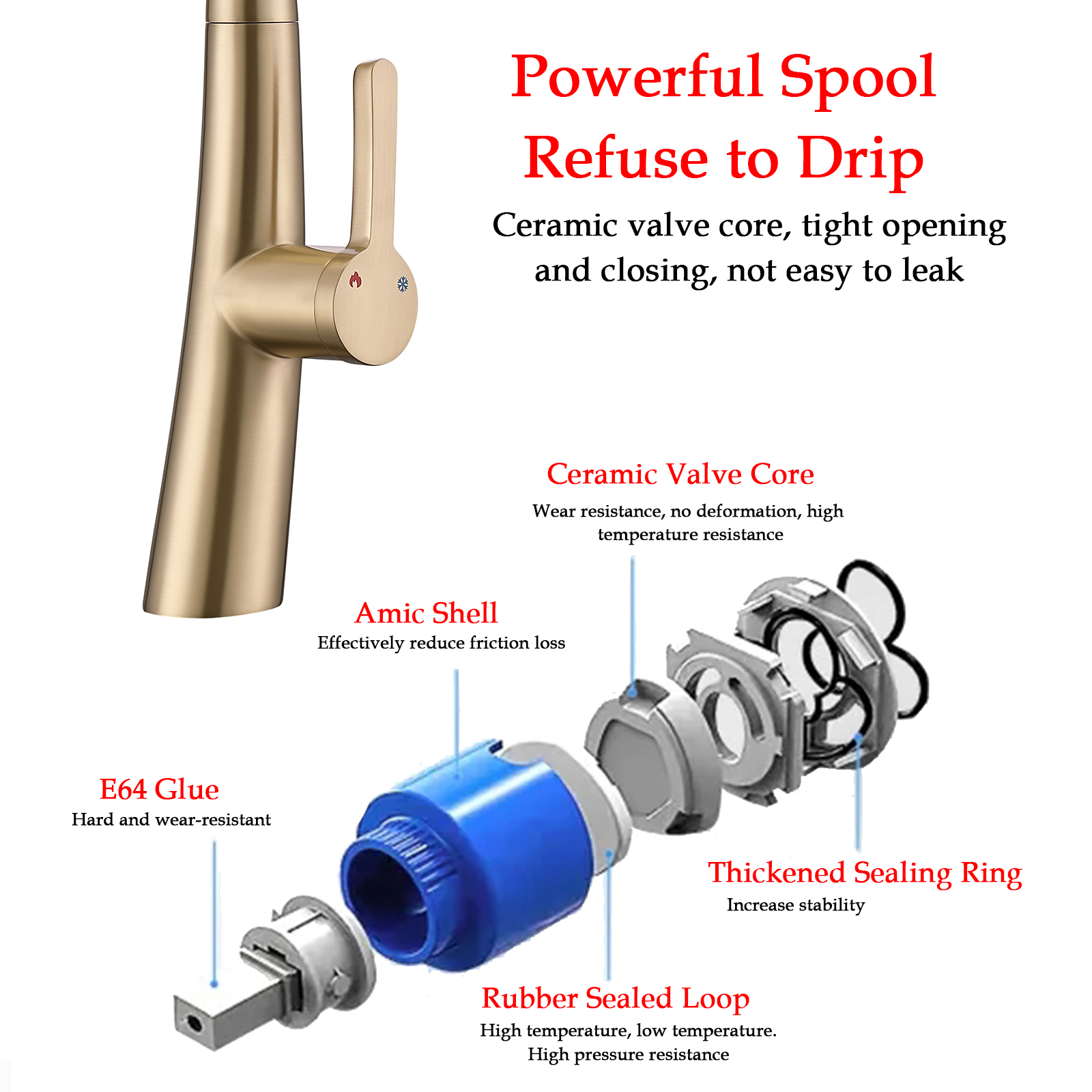  Boyel Living Single Handle Pull Out Sprayer Kitchen Faucet 1.5 GPM in Matte Black