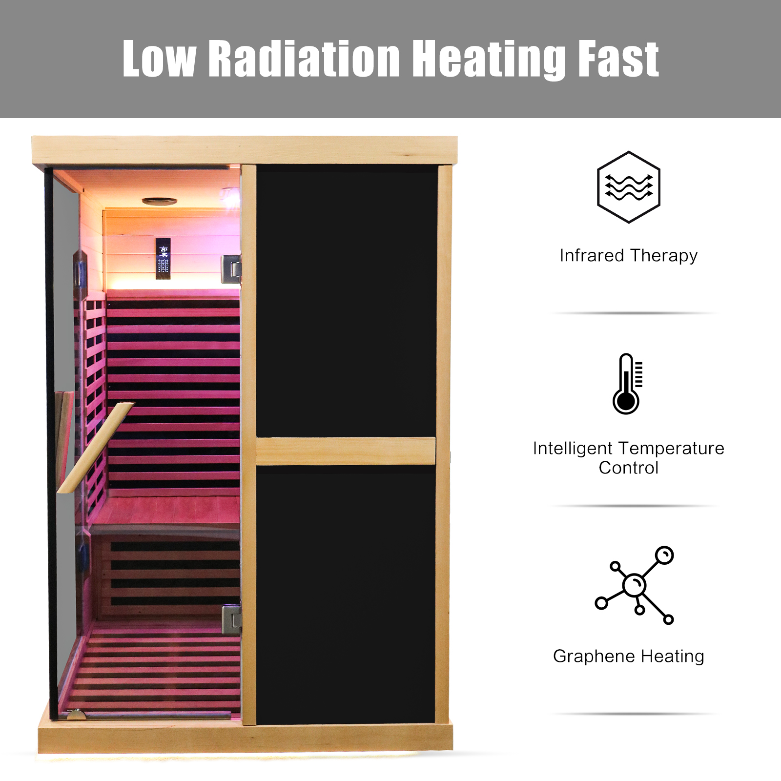 Boyel Living Double person V-shaped far infrared sauna room 