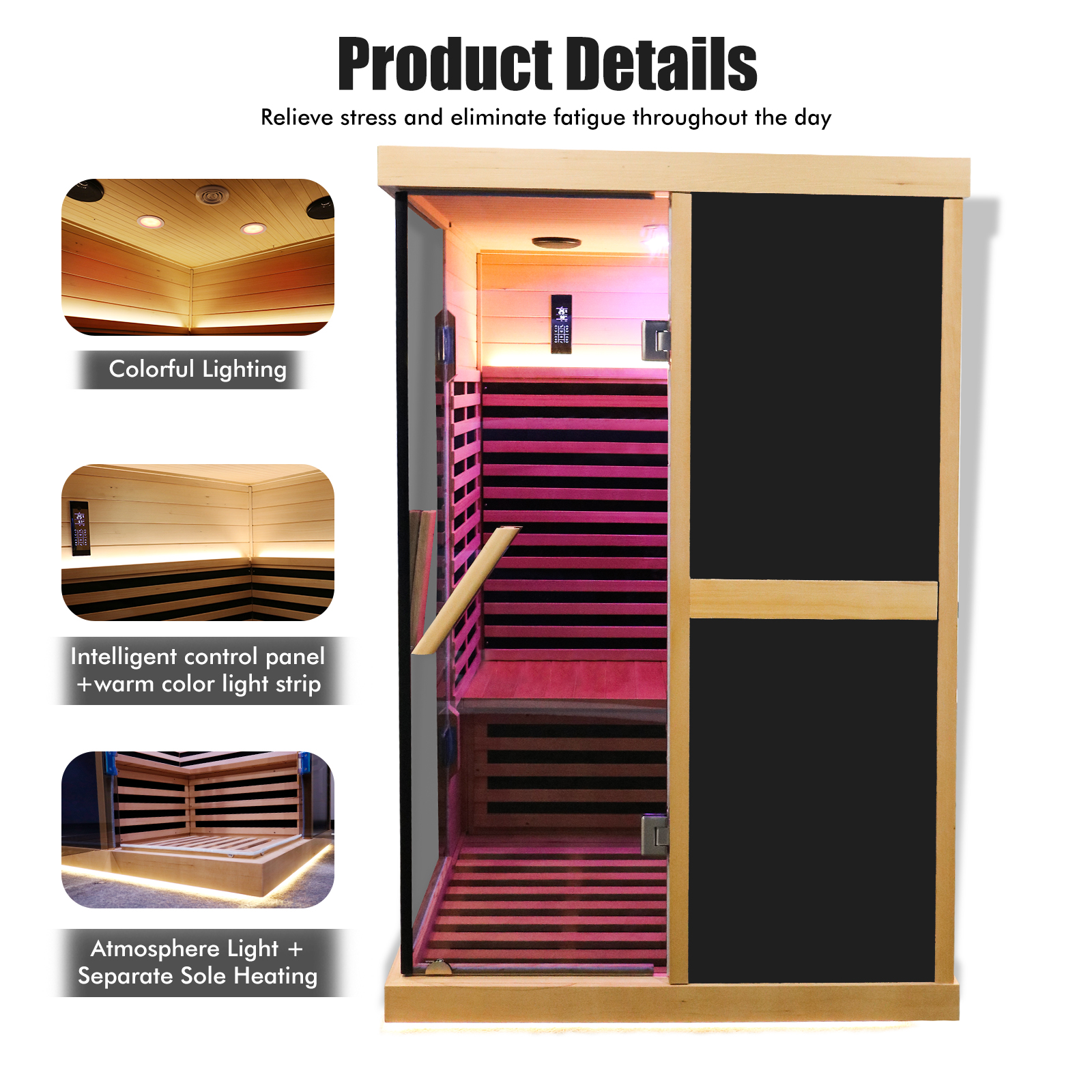 Boyel Living Double person V-shaped far infrared sauna room 