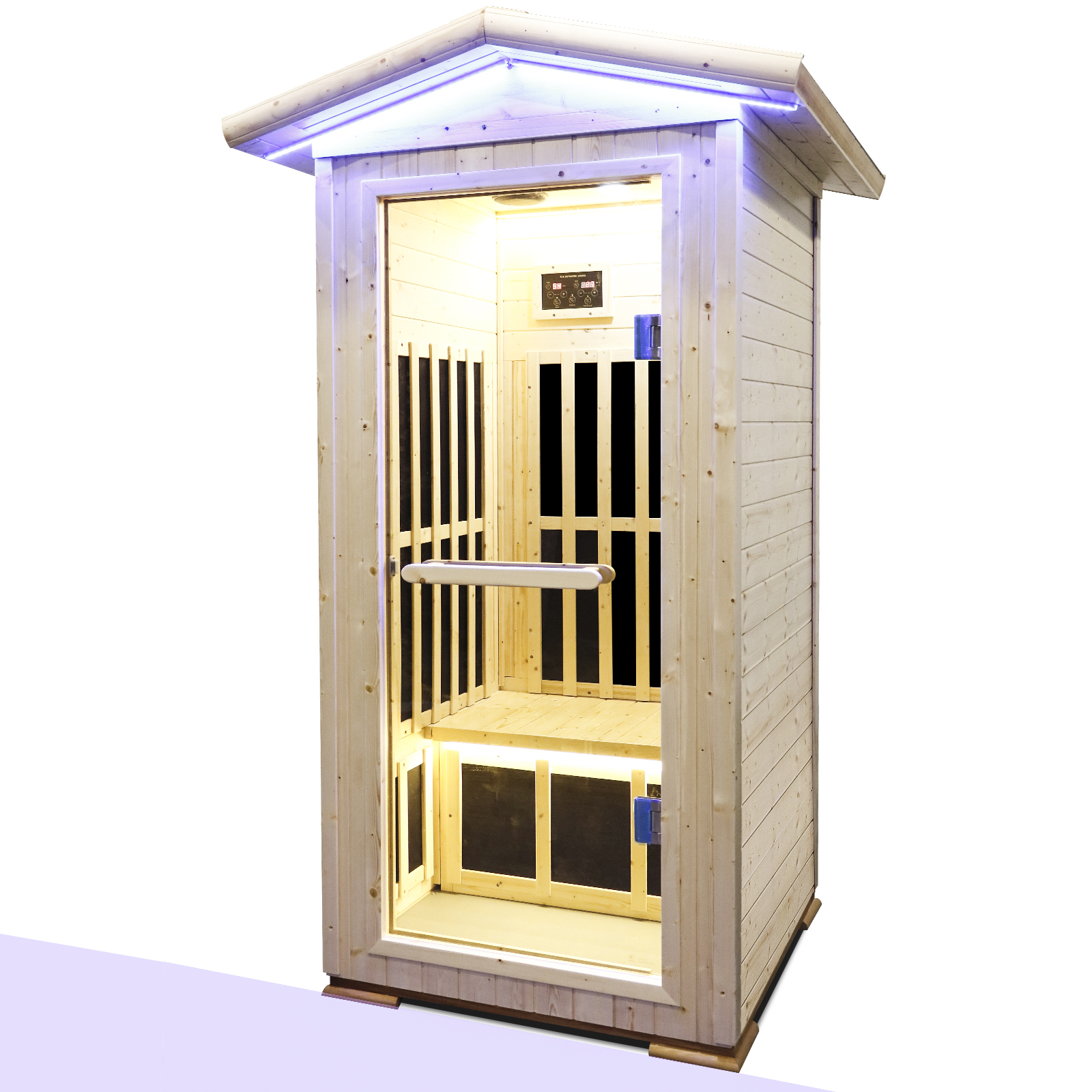 Single person spruce far infrared sauna hair 