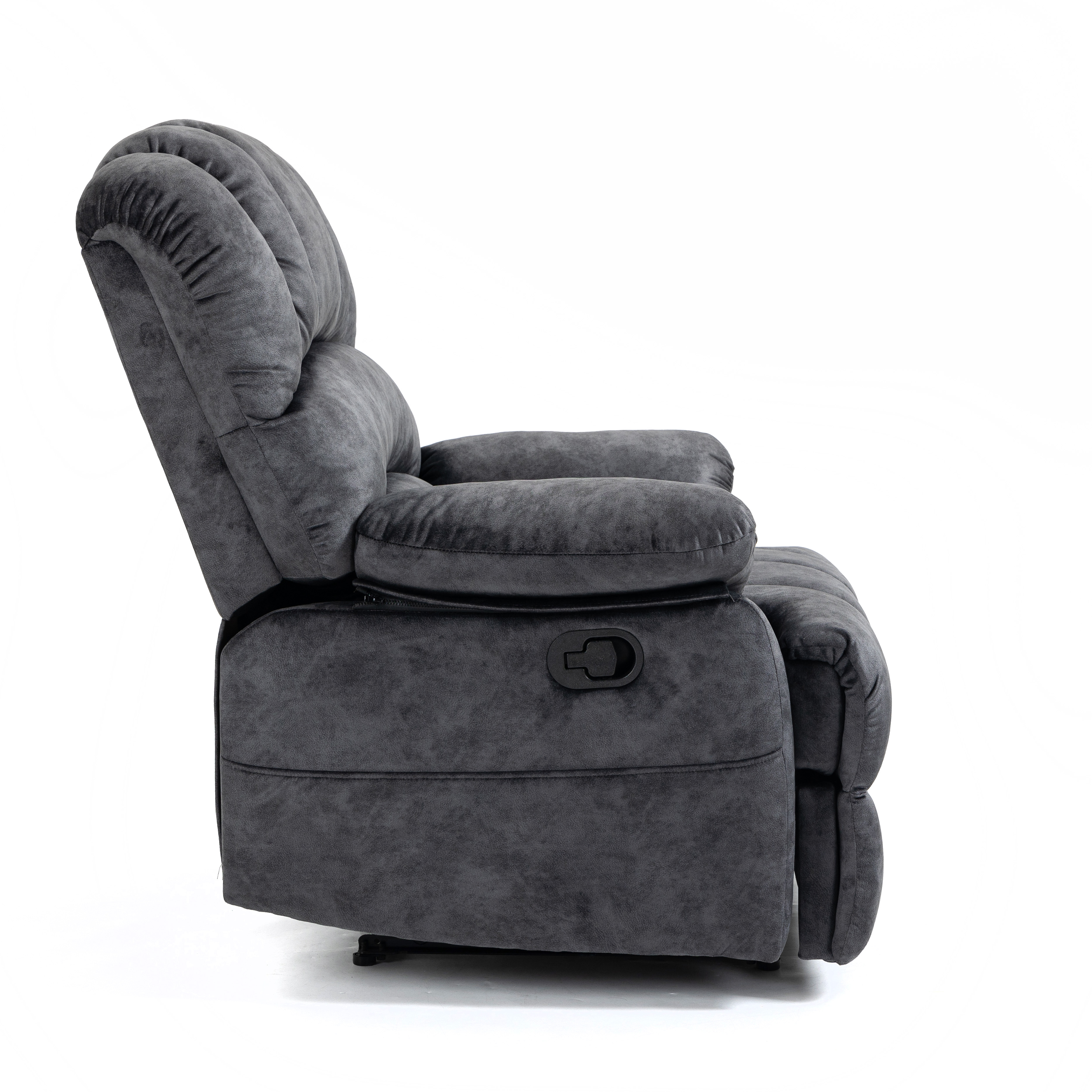 Large Manual Recliner Chair in Fabric for Living Room, Beige/Dark Gray/Yellow/Grey