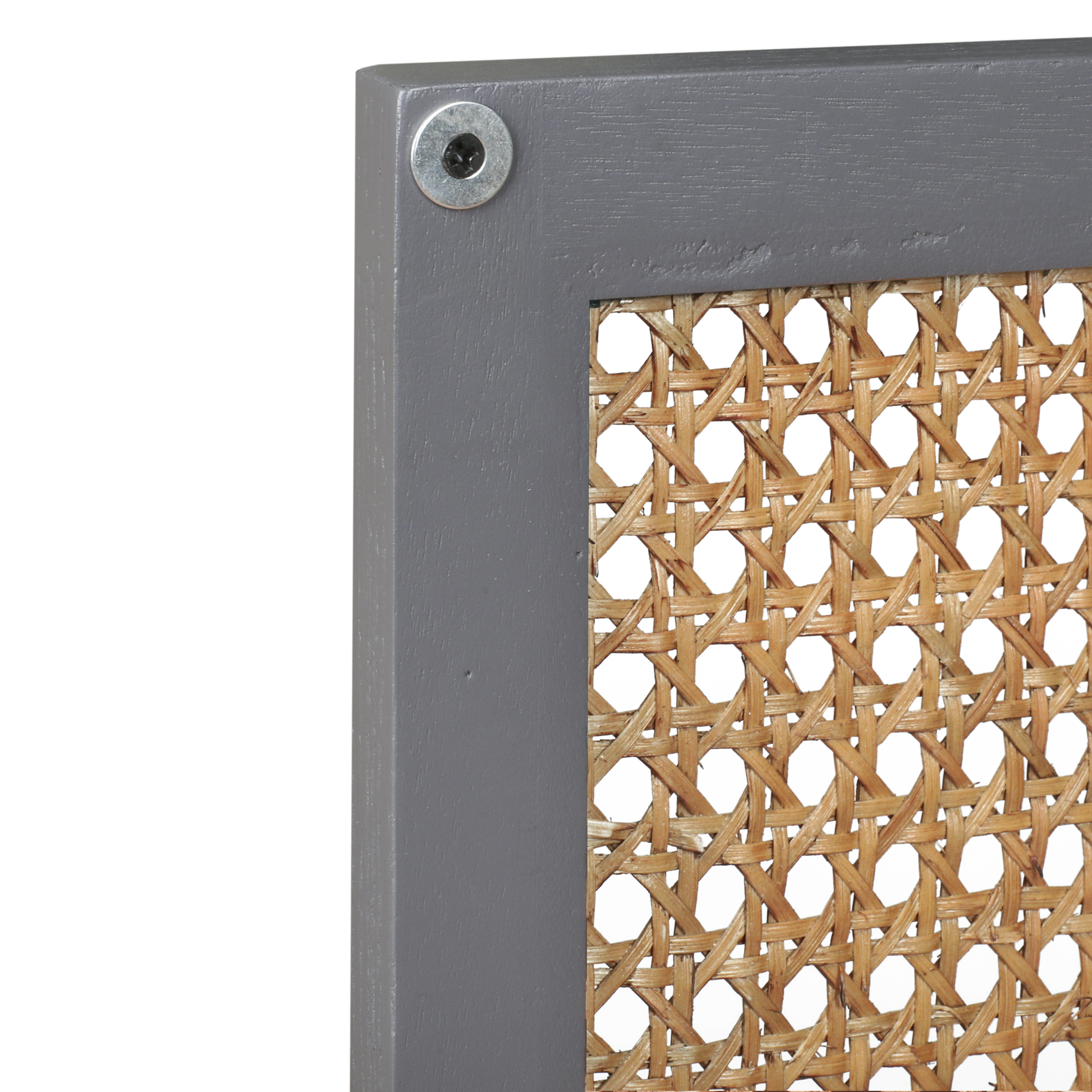 2 door cabinet with semicircular elements,natural rattan weaving,suitable for multiple scenes such as living room, bedroom, study room 