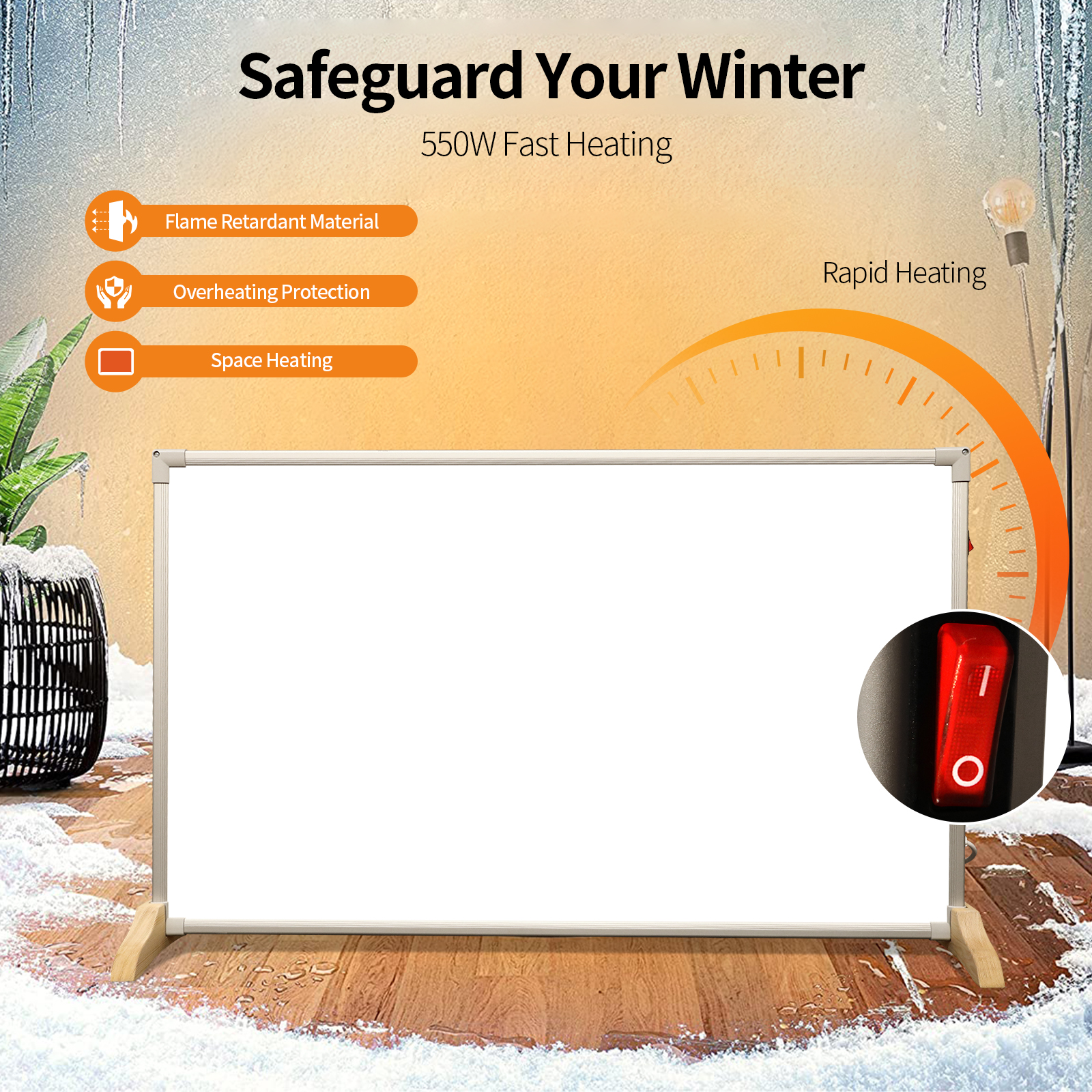 Graphene heated wall heating 