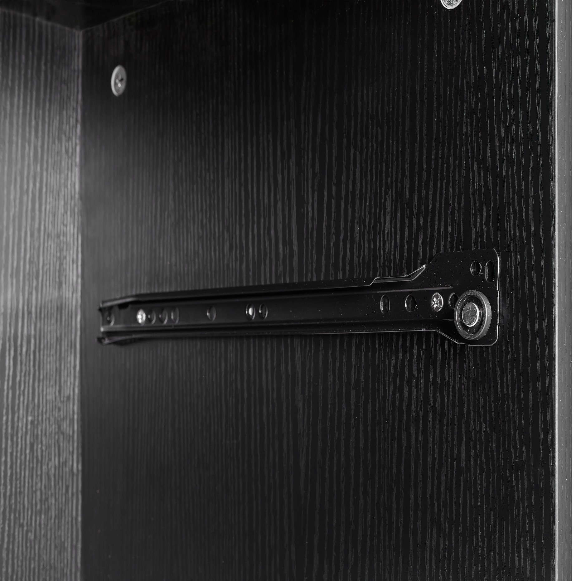 Black Wooden Nightstand with Two Drawers for Bedrooms and Other Places. 