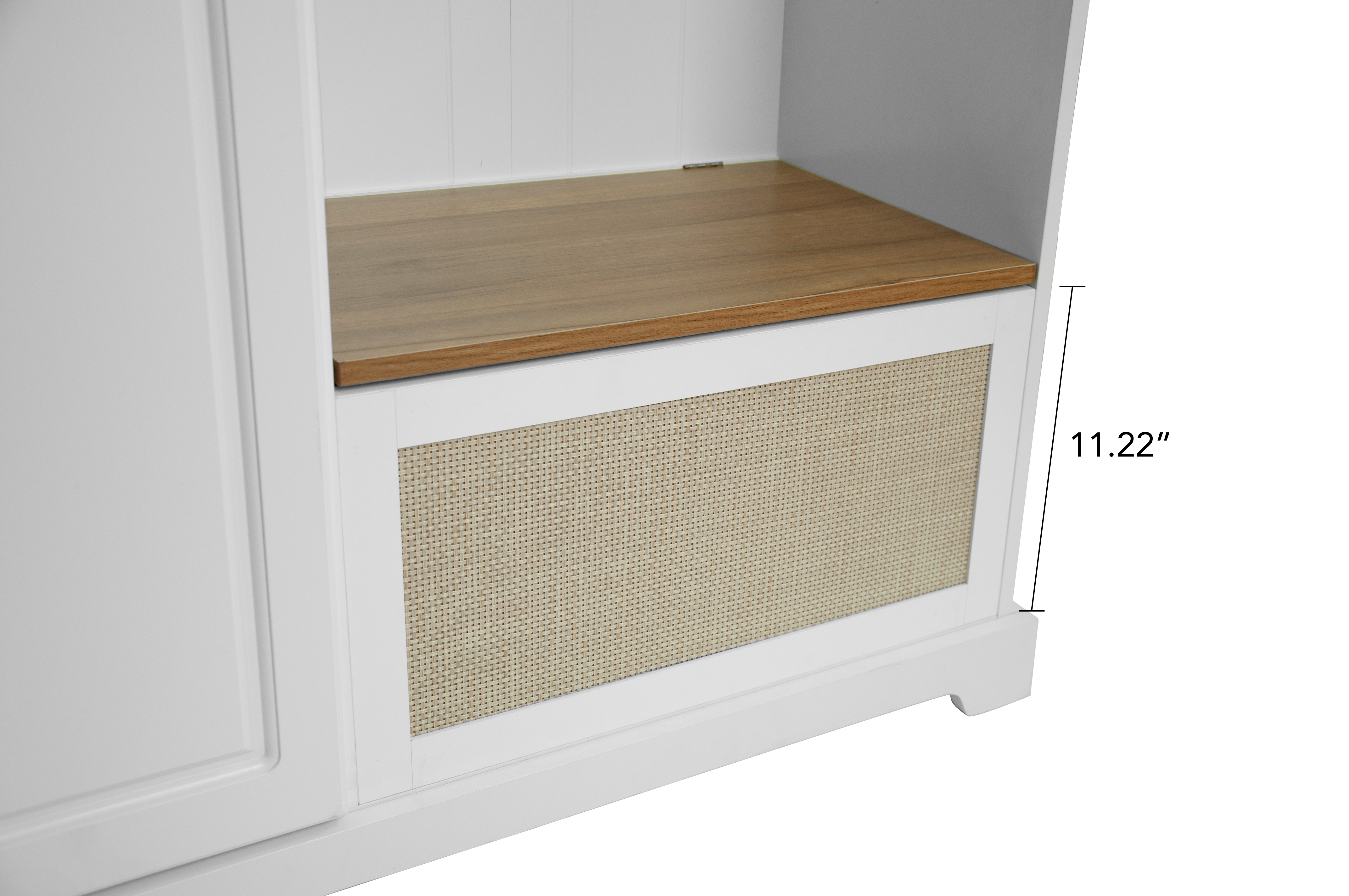 Hall Tree with Bench, Storage Cabinet, Suitable for Living Room, Entryway, Bedroom