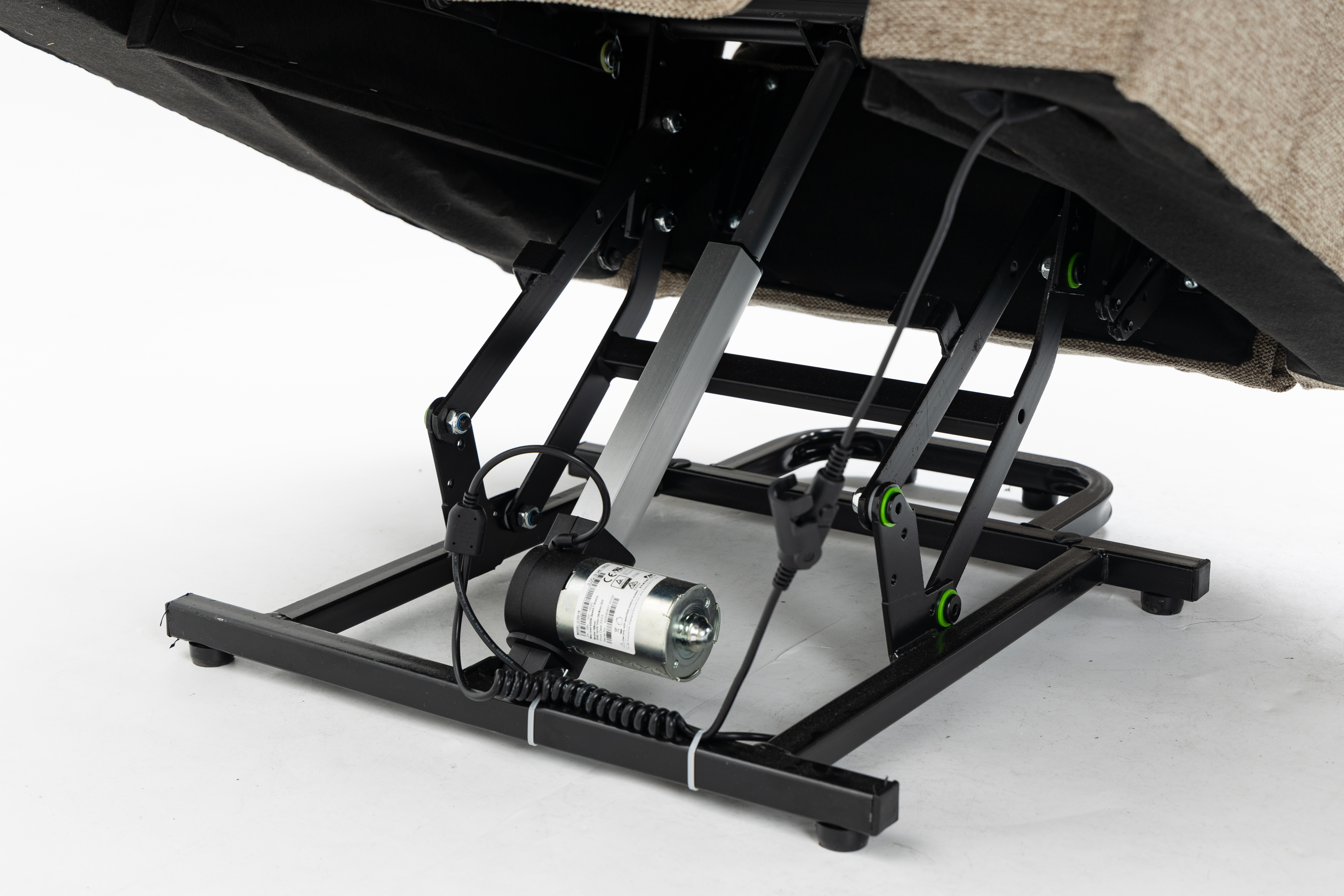 Infinite Position Single Motor Up to 350 LBS Power Lift Recliner Chair for Elderly, Heavy Duty Motion Mechanism with 8-Point Vibration Massage and Lumbar Heating, USB Charging Port, Cup Holders, Grey/Brown