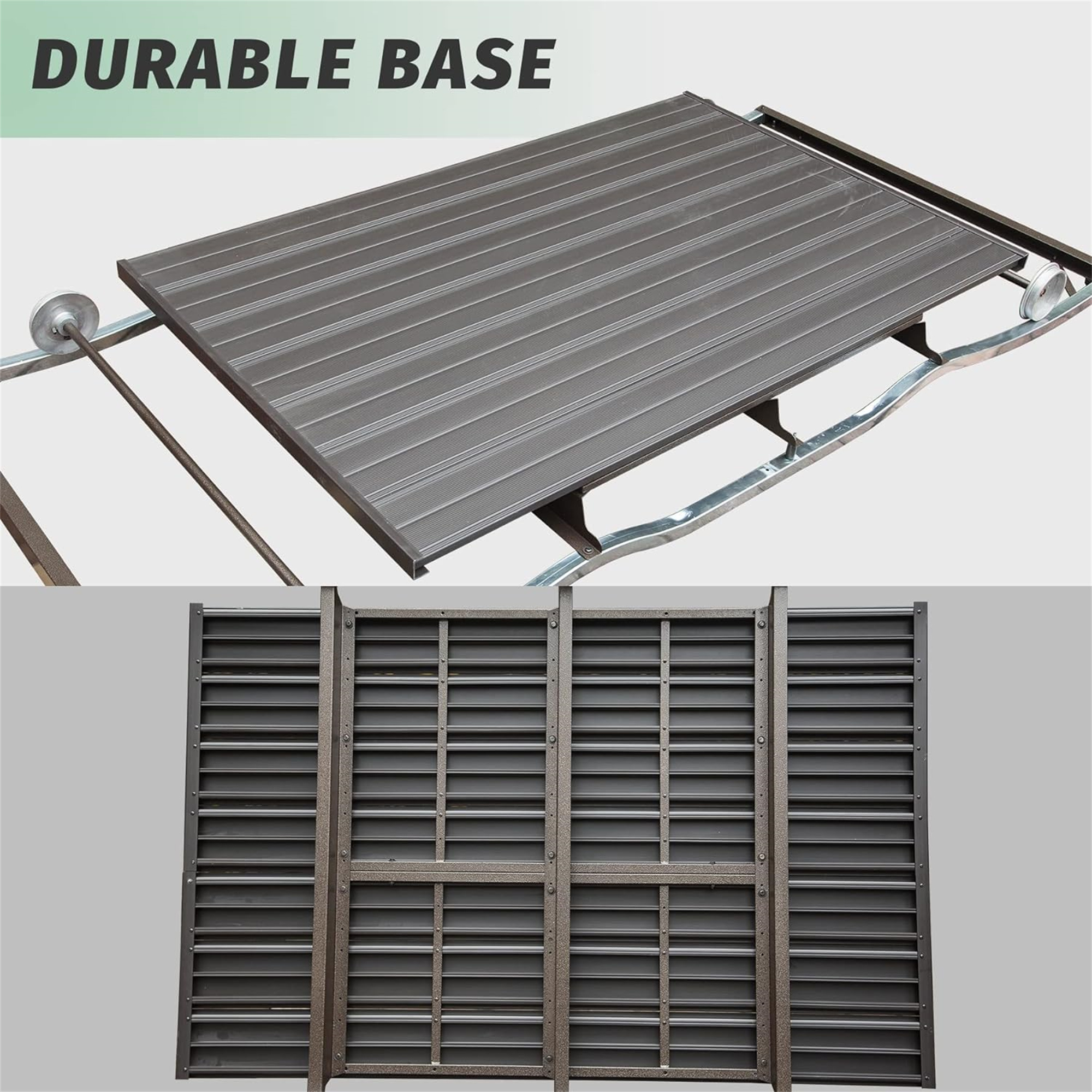 4-Seat Outdoor Aluminum Glider Benches With Canopy