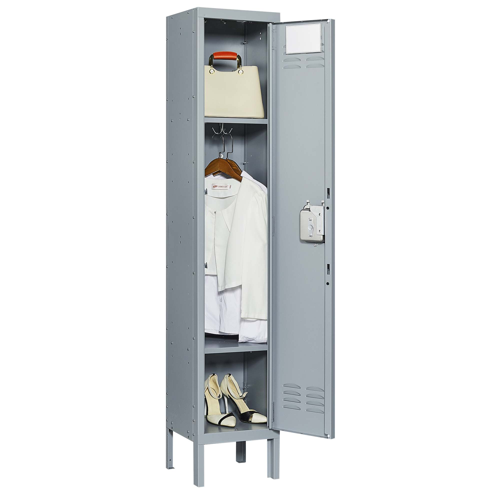 1/2/3/4/5 Door 66"H Metal Lockers With Lock for Employees,Storage Locker Cabinet for Home Gym Office School Garage,Gray