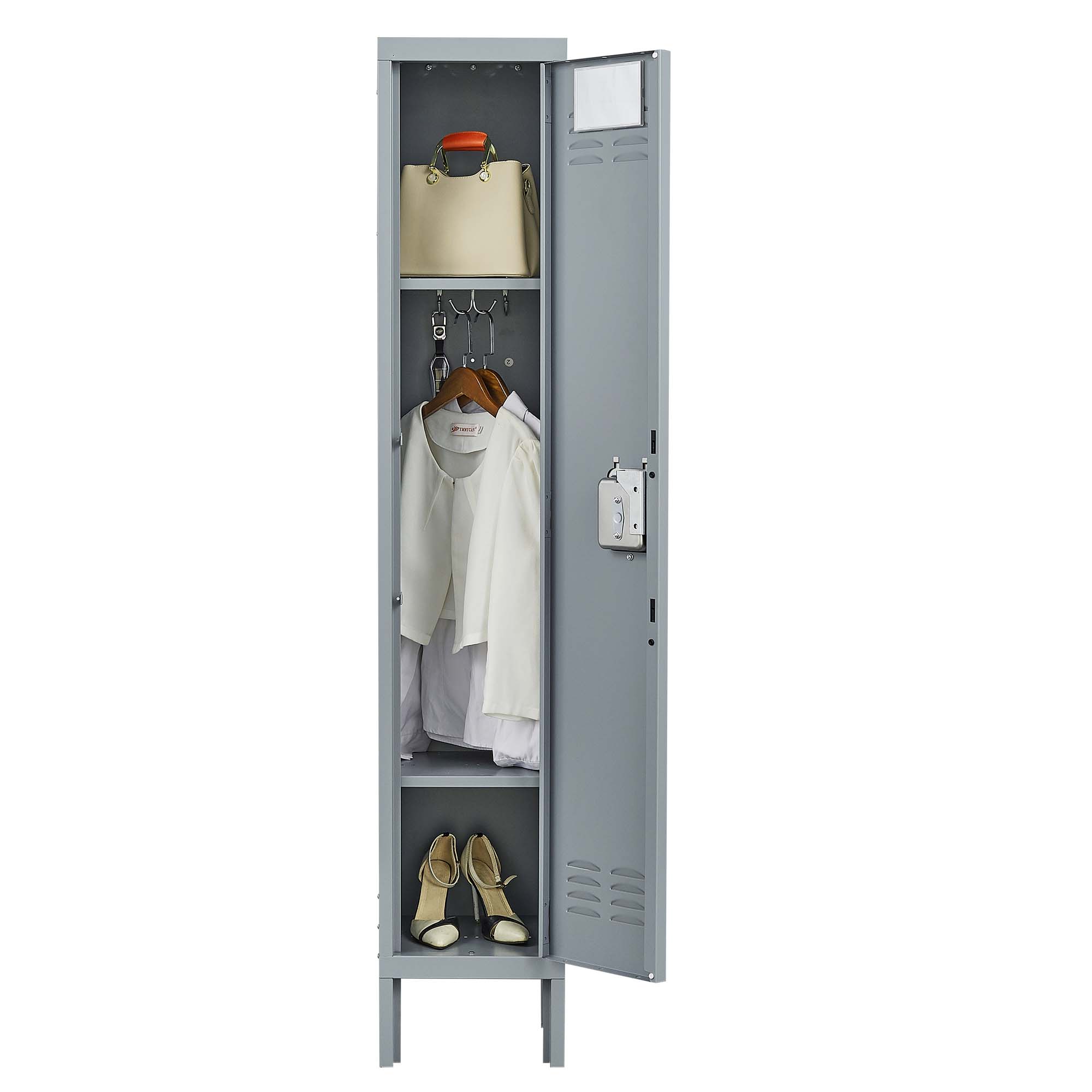 1/2/3/4/5 Door 66"H Metal Lockers With Lock for Employees,Storage Locker Cabinet for Home Gym Office School Garage,Gray