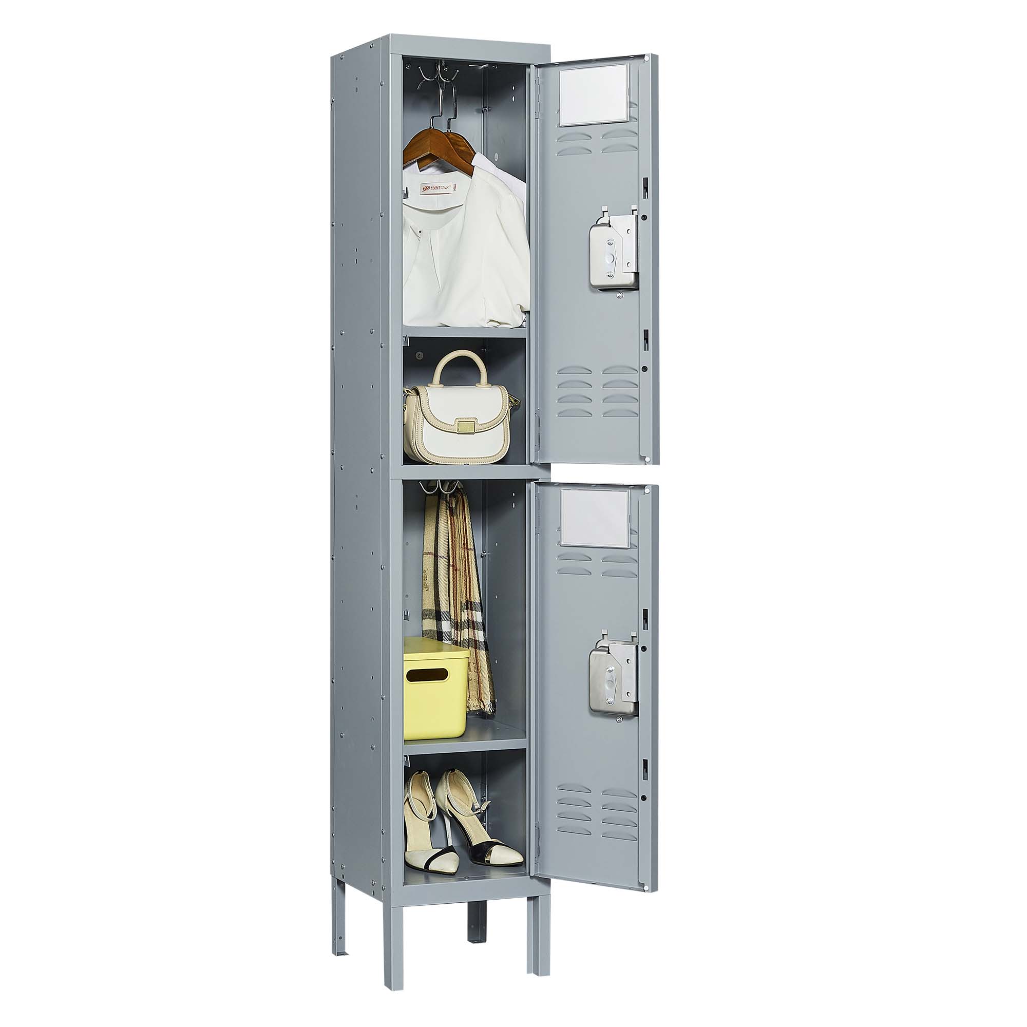 1/2/3/4/5 Door 66"H Metal Lockers With Lock for Employees,Storage Locker Cabinet for Home Gym Office School Garage,Gray
