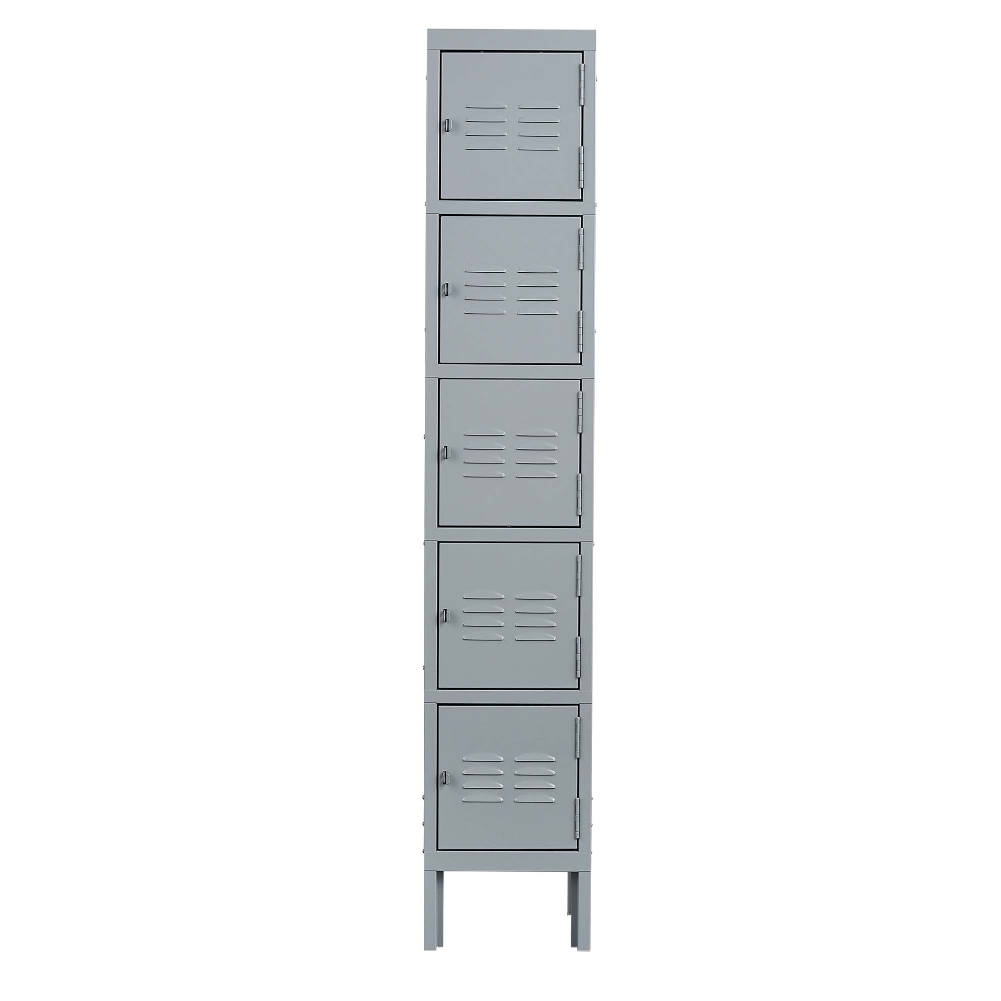 1/2/3/4/5 Door 66"H Metal Lockers With Lock for Employees,Storage Locker Cabinet for Home Gym Office School Garage,Gray
