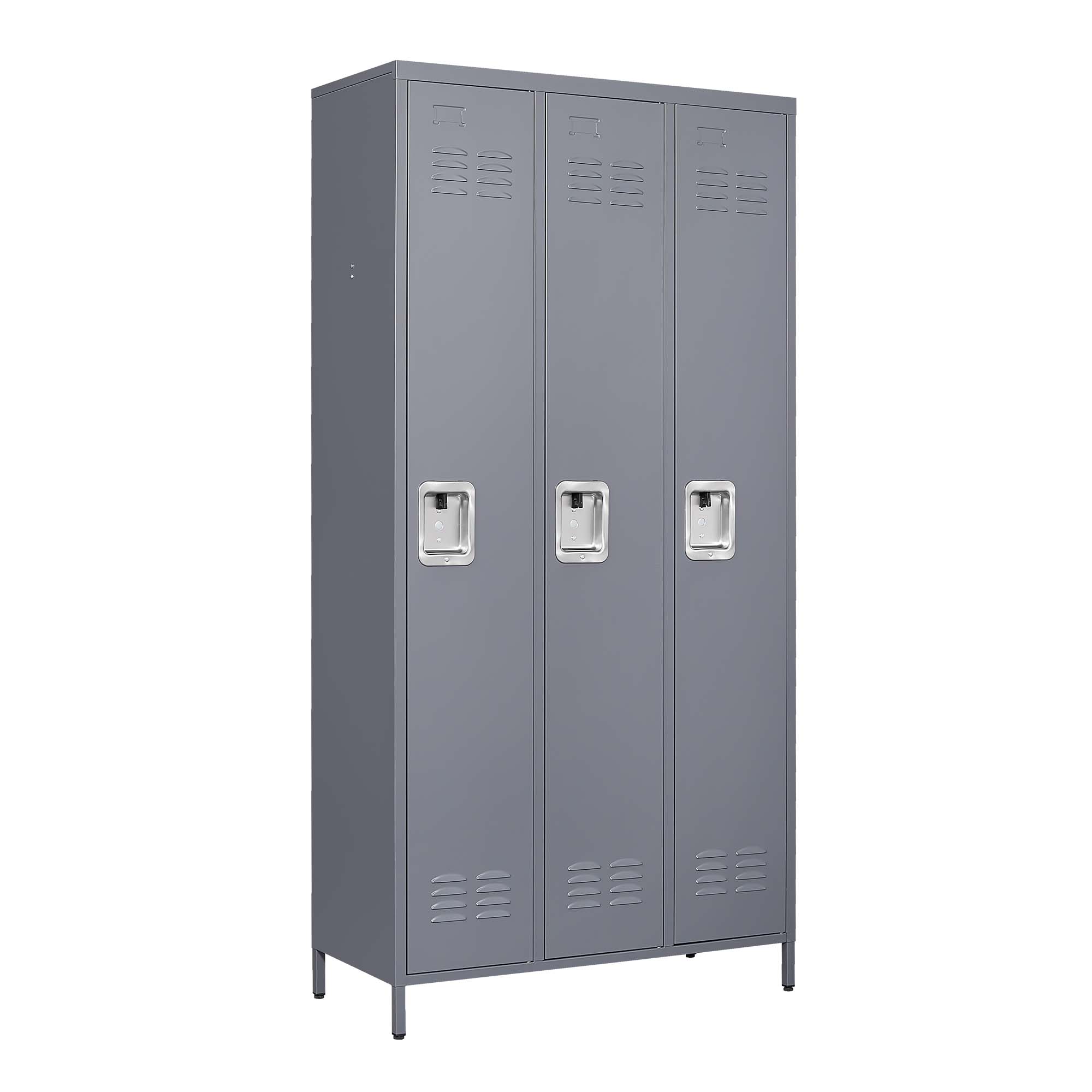 3/6 Door 72"H Metal Lockers With Lock for Employees,Storage Locker Cabinet for Home Gym Office School Garage,Gray