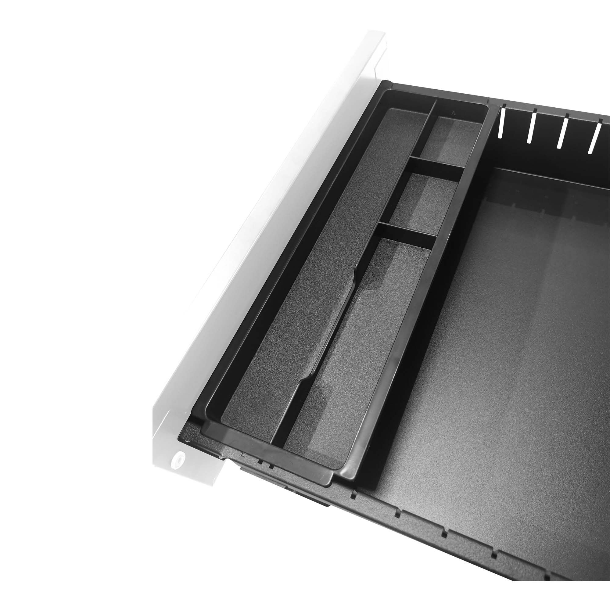 3 Drawer Mobile File Cabinet with Lock,Metal Filing Cabinets for Home Office Organizer Letters/Legal/A4,Fully Assembled,Black/White