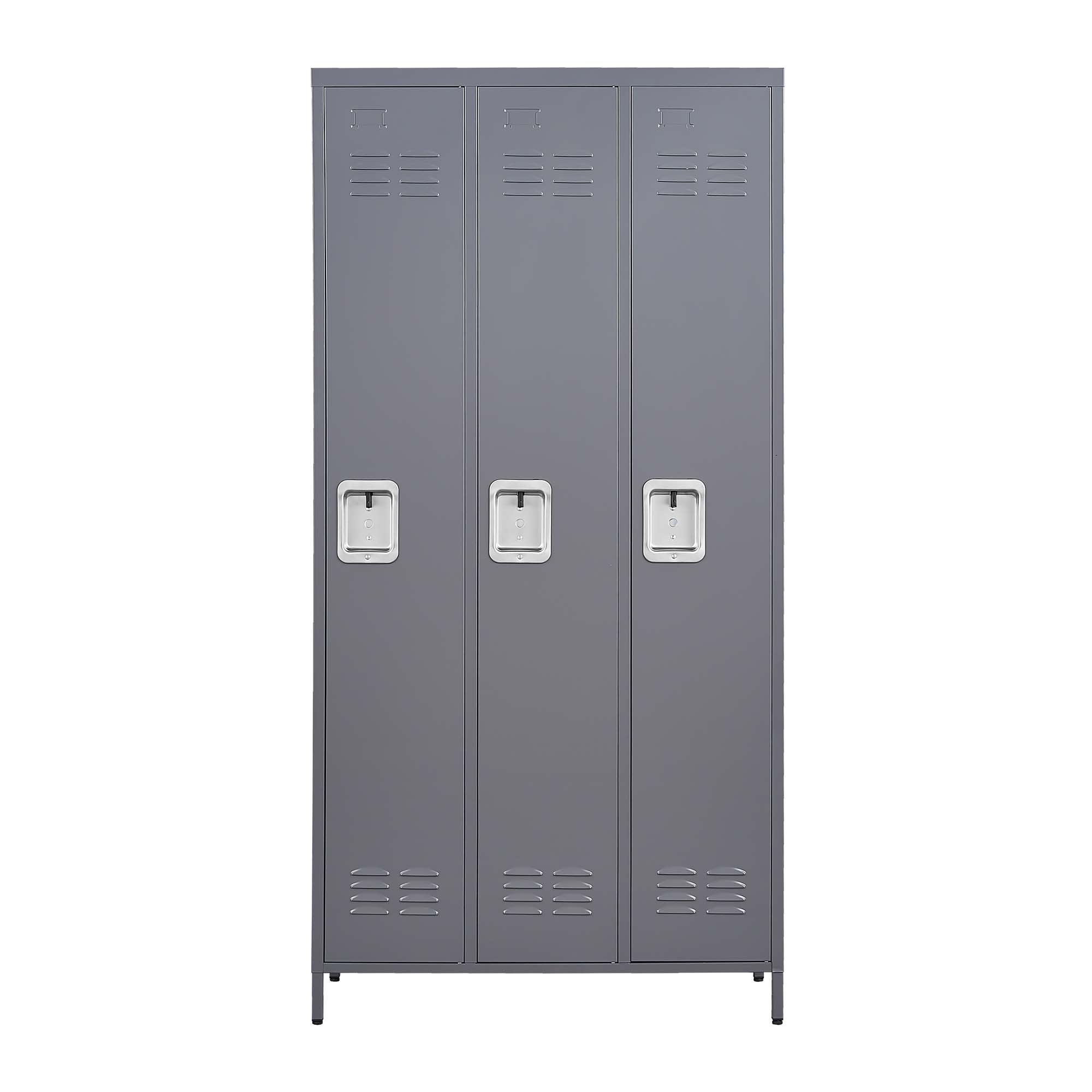 3/6 Door 72"H Metal Lockers With Lock for Employees,Storage Locker Cabinet for Home Gym Office School Garage,Gray