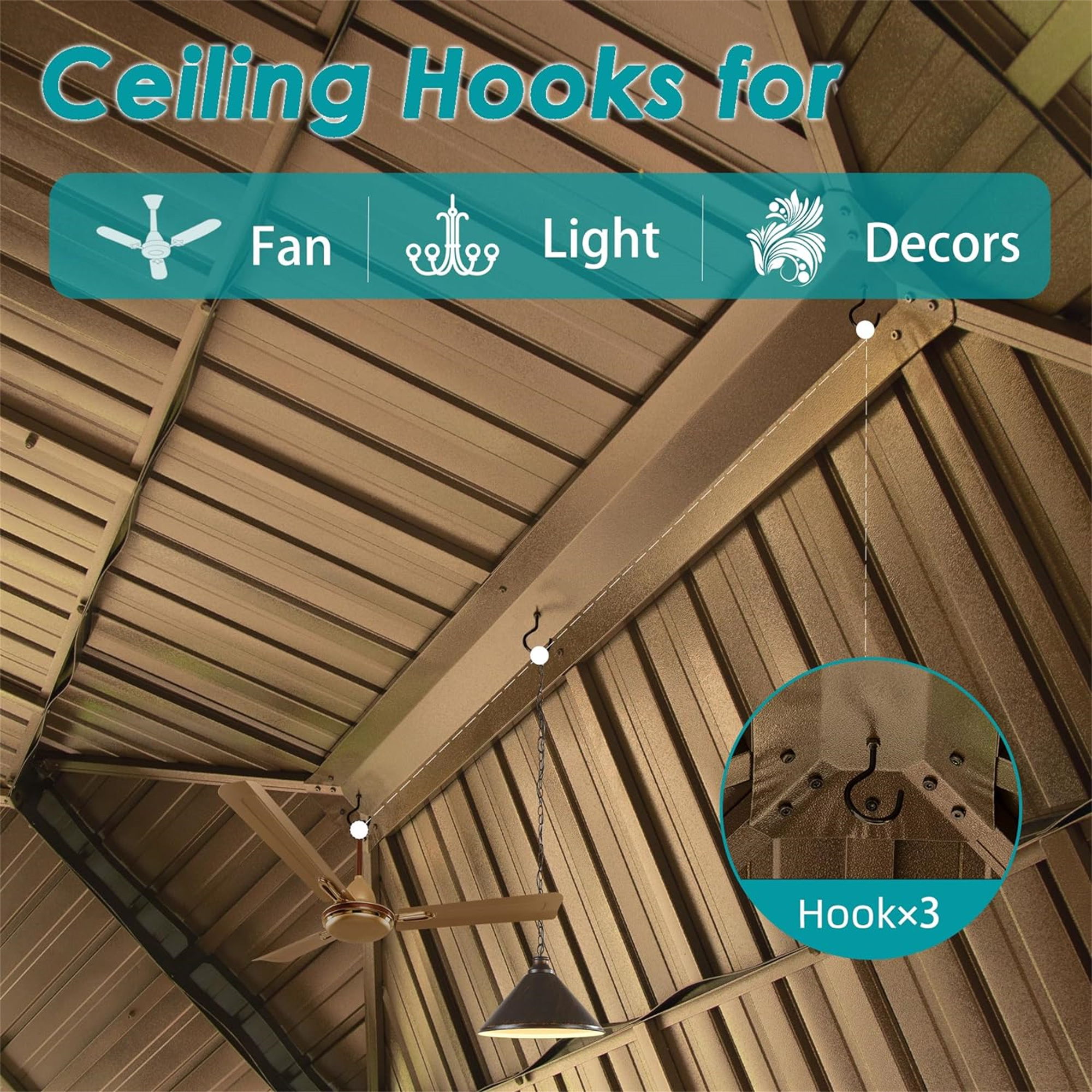 12' X 18' Aluminum Outdoor Hardtop Gazebo with Curtain & Netting Permanent Galvanized Steel Double Roof Pavilion for Patio Wedding, Backyard Dining Space, Deck, Lawn