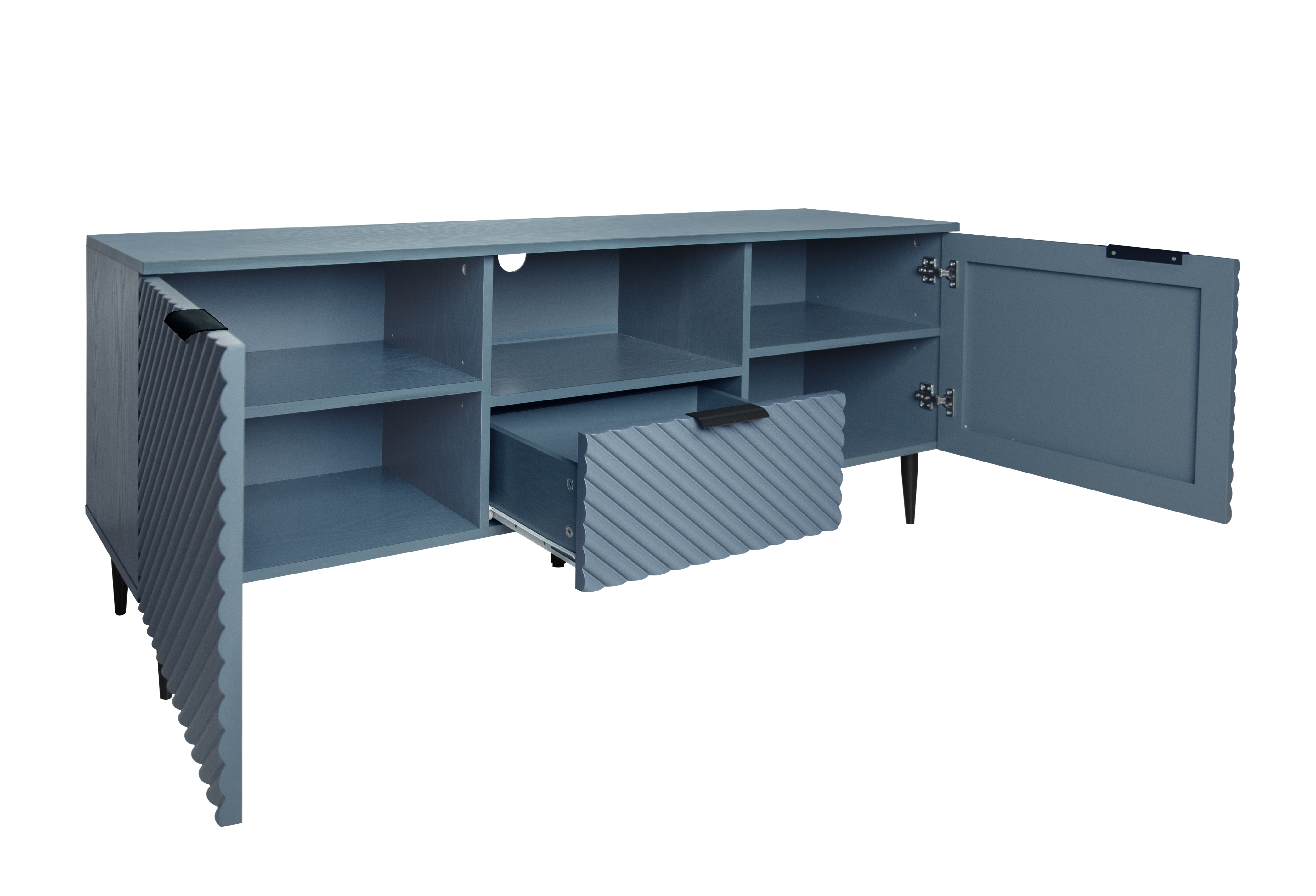 TV Stand with Solid Ion Feet, TV Console Table for Living Room, Bedroom