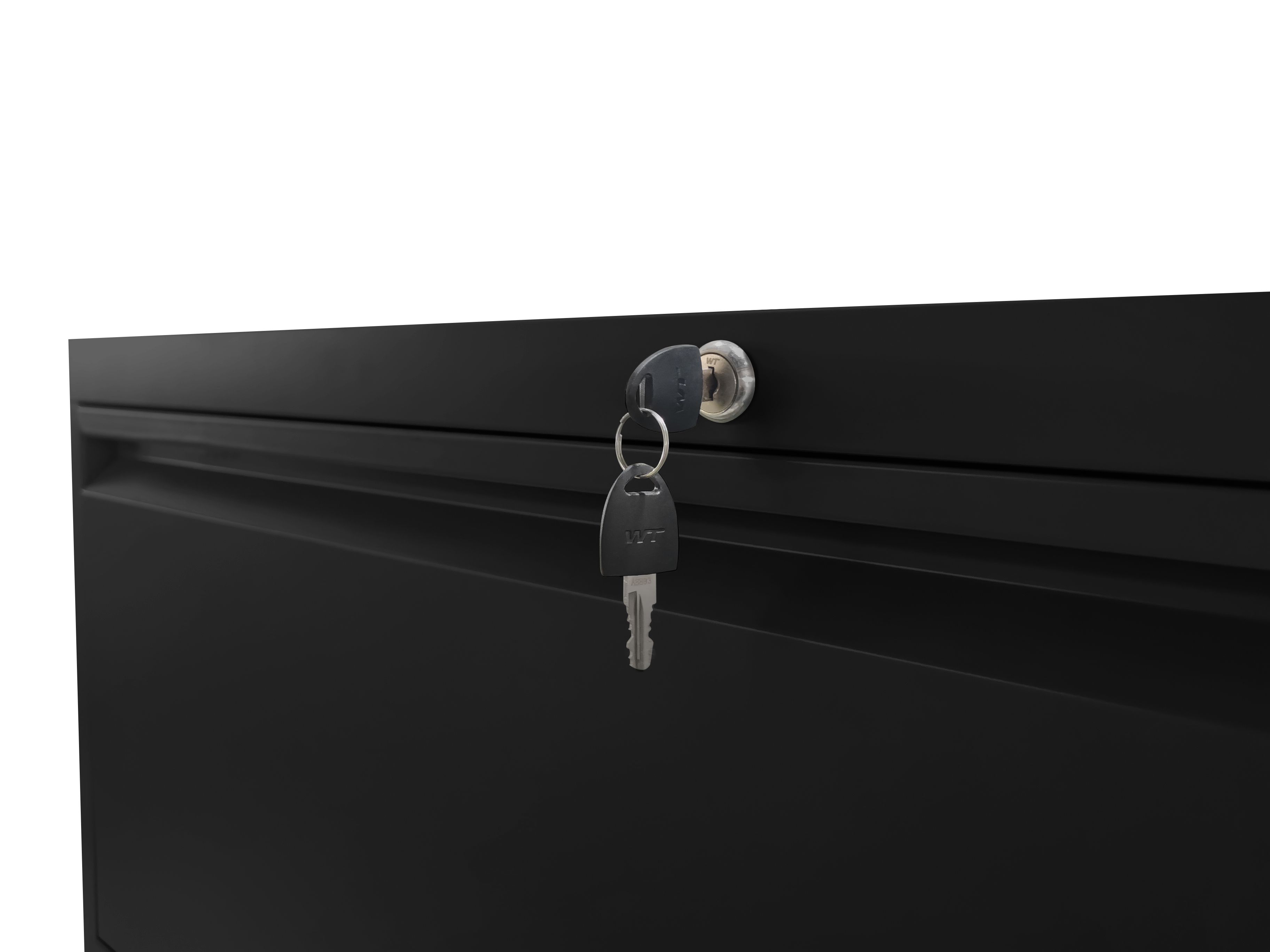 Lateral File Cabinet 2 Drawer, Black Filing Cabinet with Lock, Lockable File Cabinet for Home Office, Locking Metal File Cabinet for Legal/Letter/A4/F4 Size