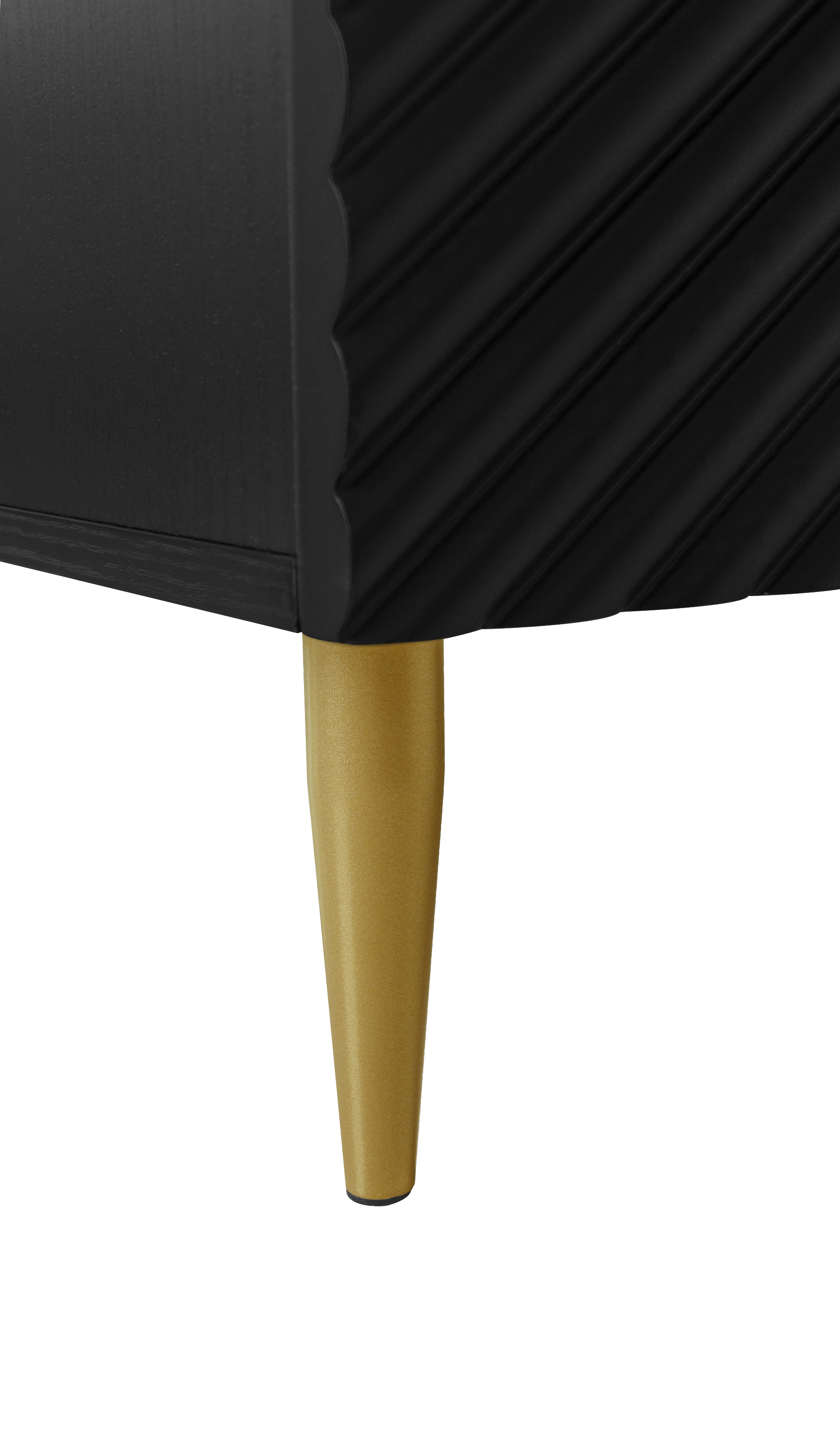 TV Stand with Solid Ion Feet, TV Console Table for Living Room, Bedroom, Black/Blue