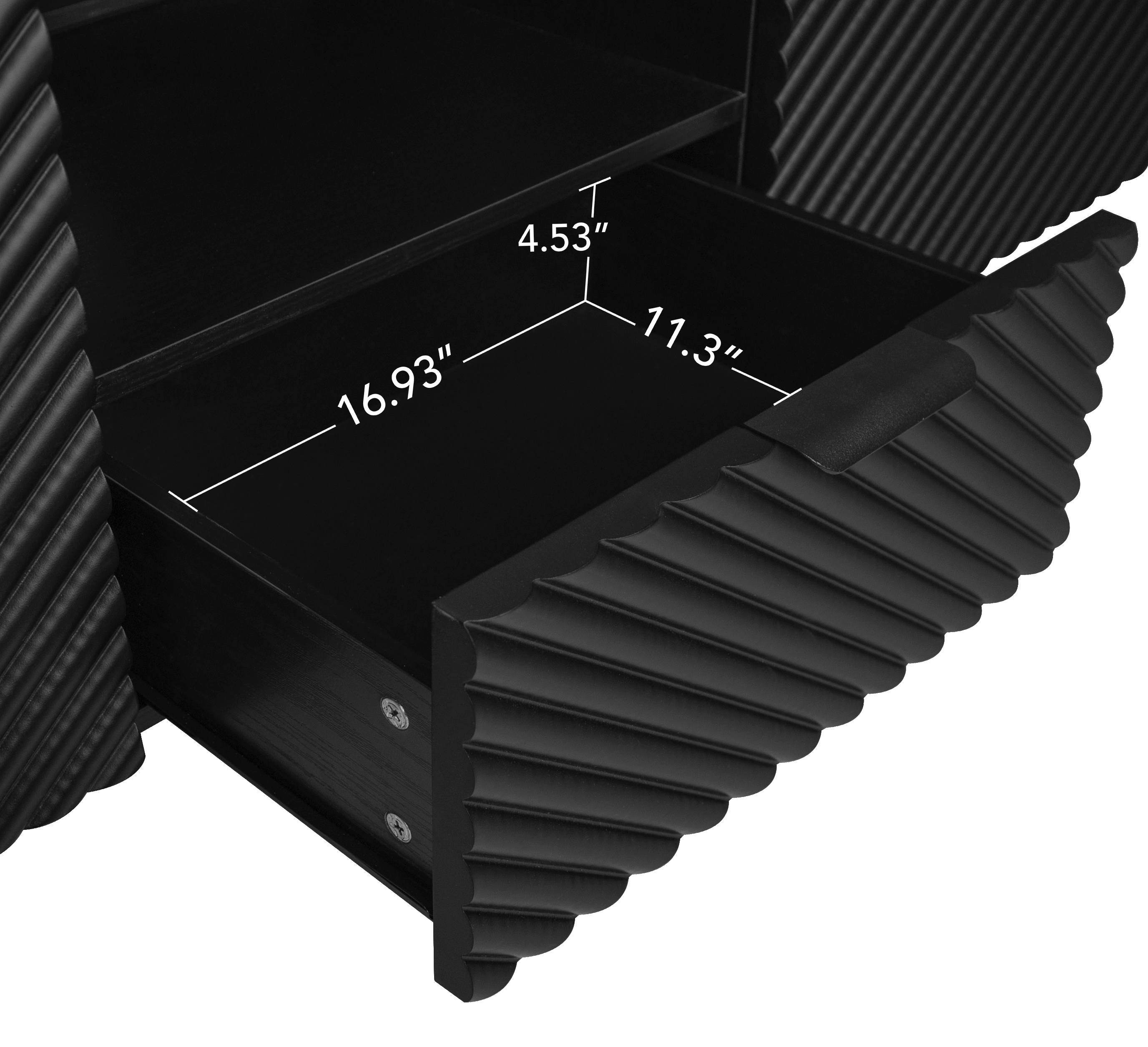 TV Stand with Solid Ion Feet, TV Console Table for Living Room, Bedroom, Black/Blue