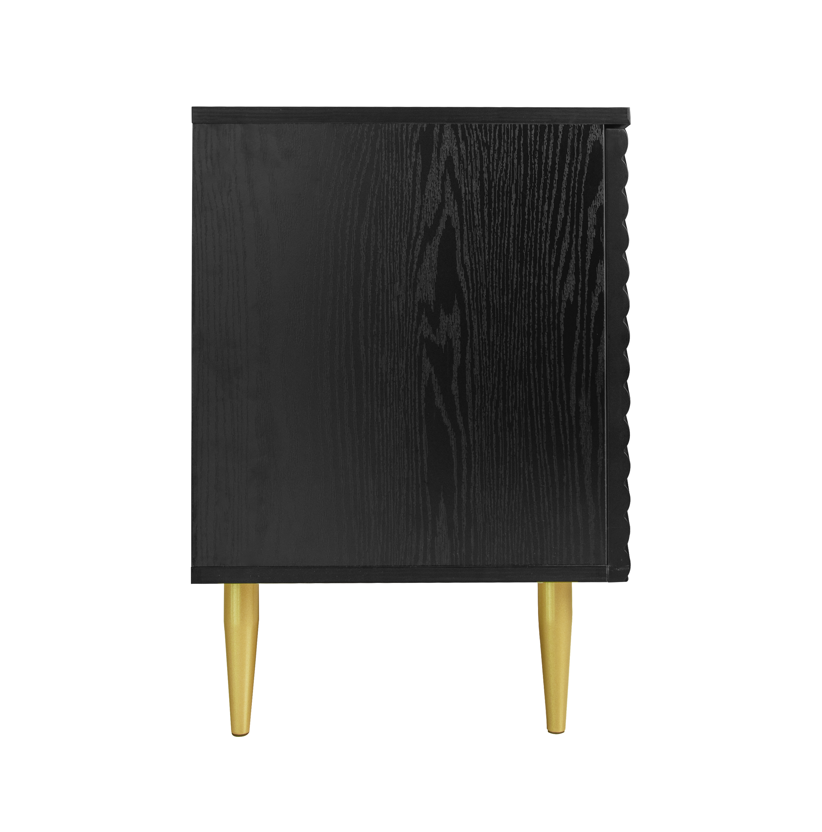 TV Stand with Solid Ion Feet, TV Console Table for Living Room, Bedroom, Black/Blue