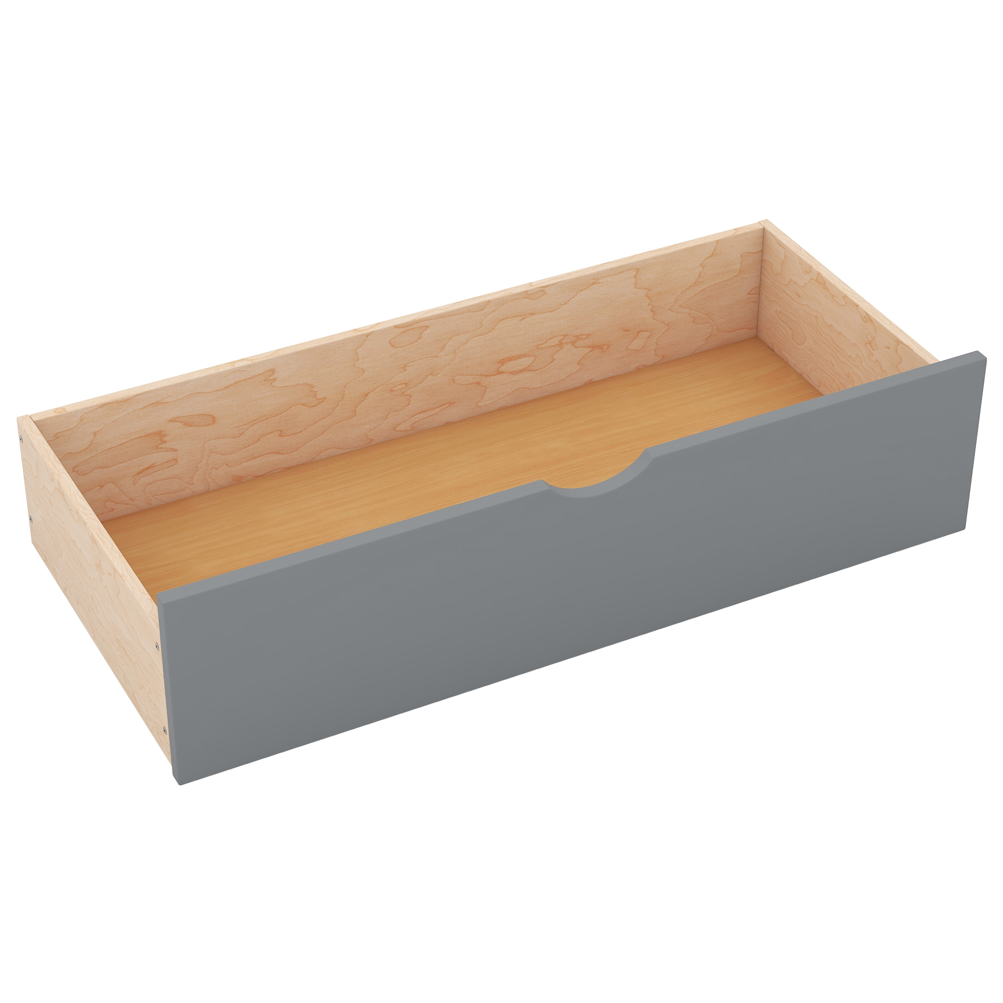 Wood Queen Size Platform Bed with Storage Headboard, Shelves and 2 Drawers, Gray/White