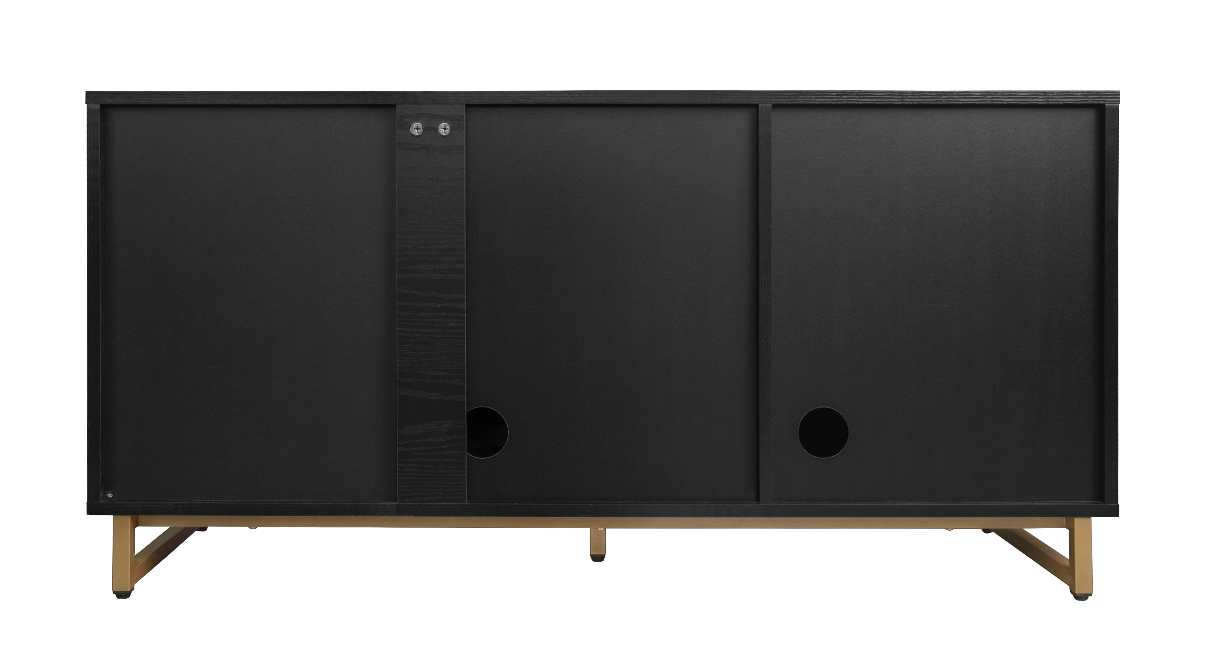 3 Door Cabinet,Sideboard Accent Cabinet, Storage Cabinet for Living Room, Hallway Entryway Kitchen, Natural/Black 