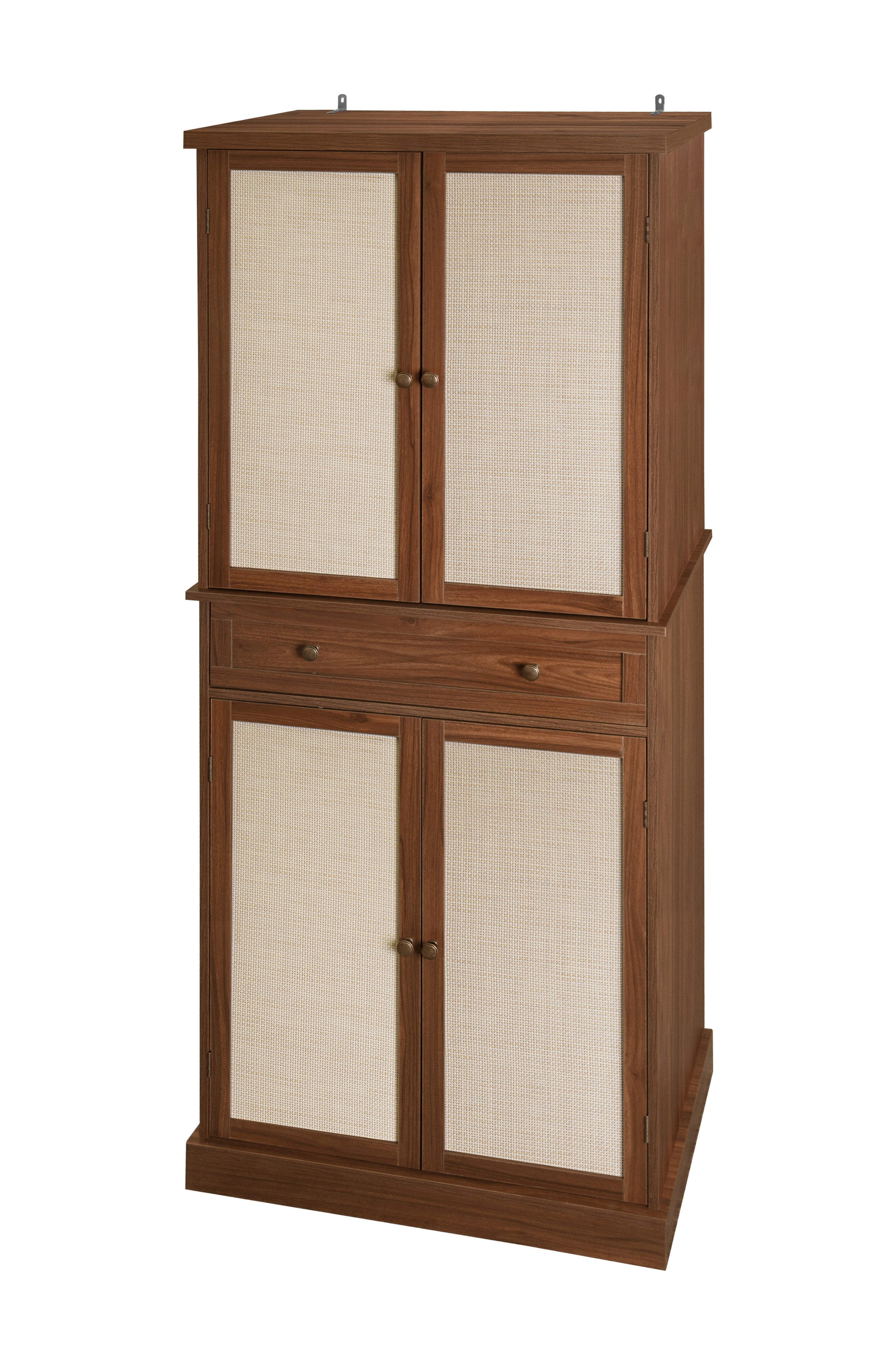 4 Door Cabinet with 1 Drawer, with 4 Adjustable Inner Shelves, Storage Cabinet