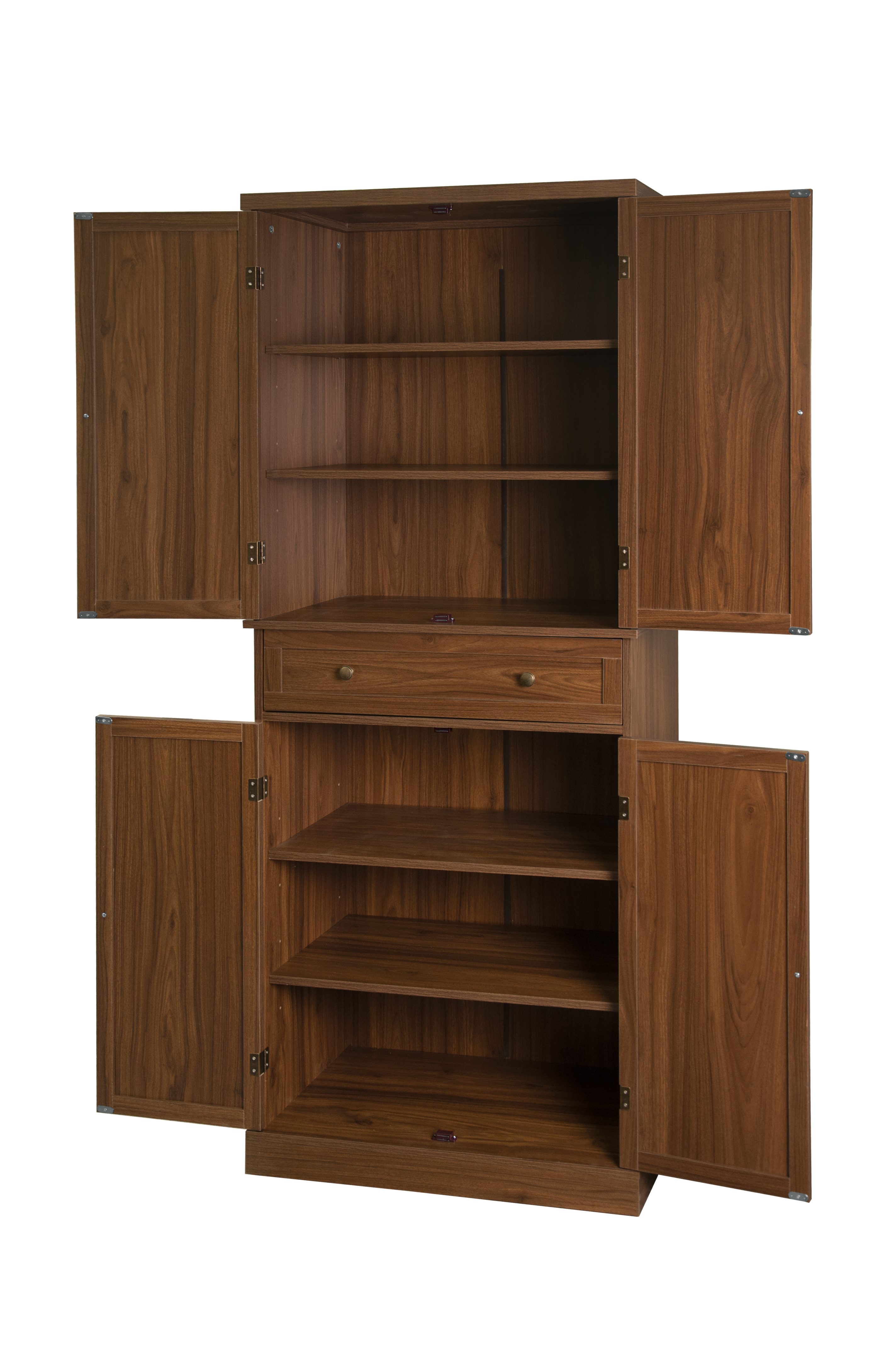 4 Door Cabinet with 1 Drawer, with 4 Adjustable Inner Shelves, Storage Cabinet