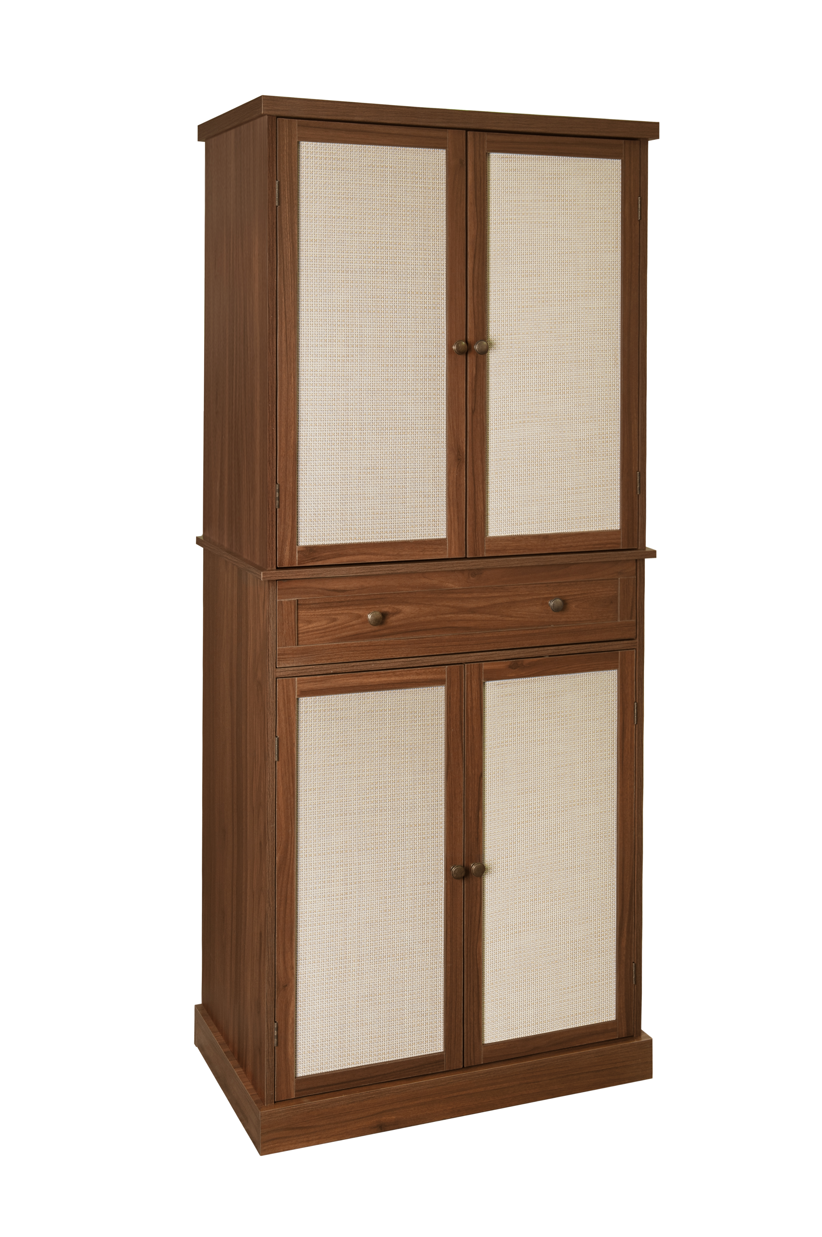 4 Door Cabinet with 1 Drawer, with 4 Adjustable Inner Shelves, Storage Cabinet