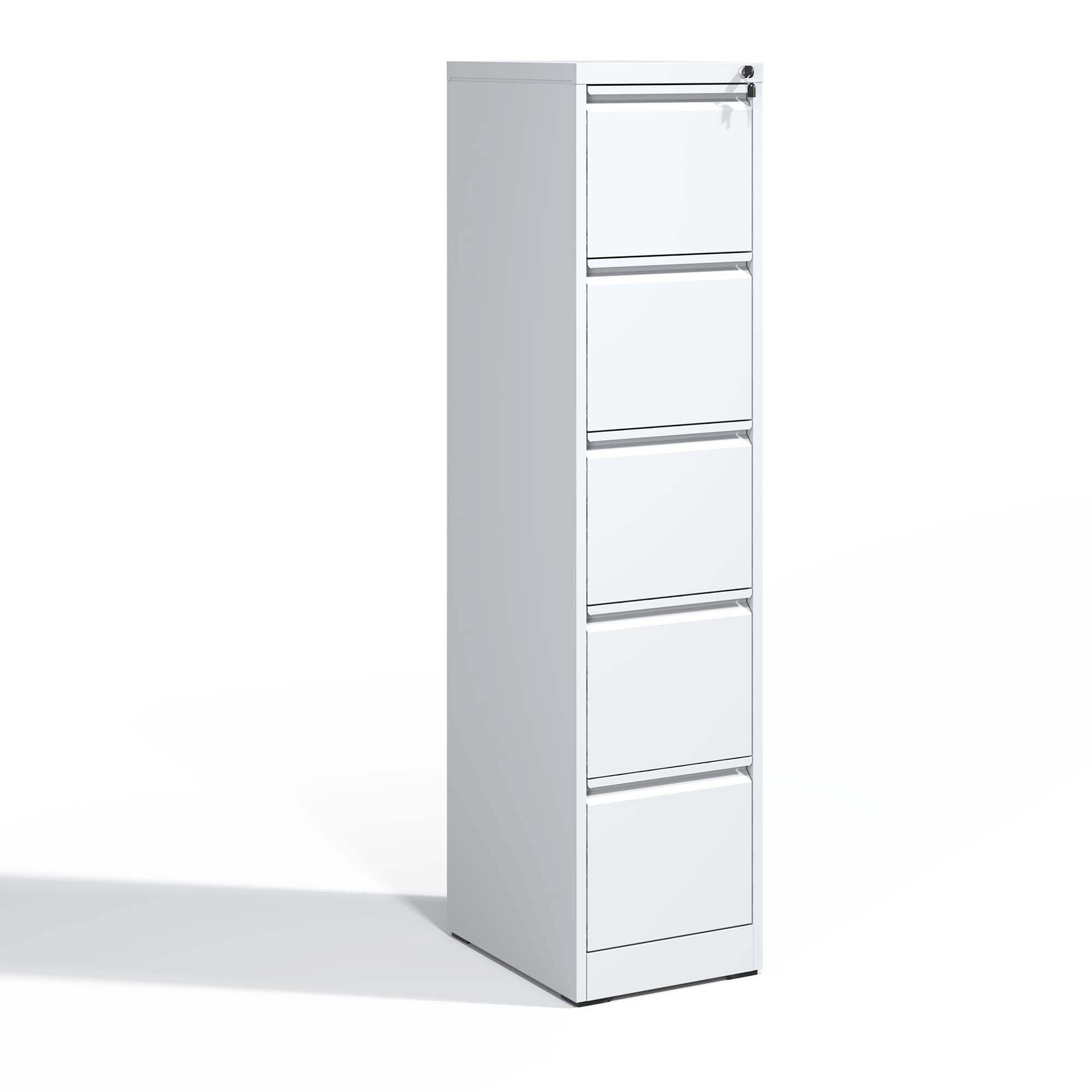 5 Drawer Metal Vertical File Cabinet with Lock Office Home Steel Vertical File Cabinet for A4 Legal/Letter Size 