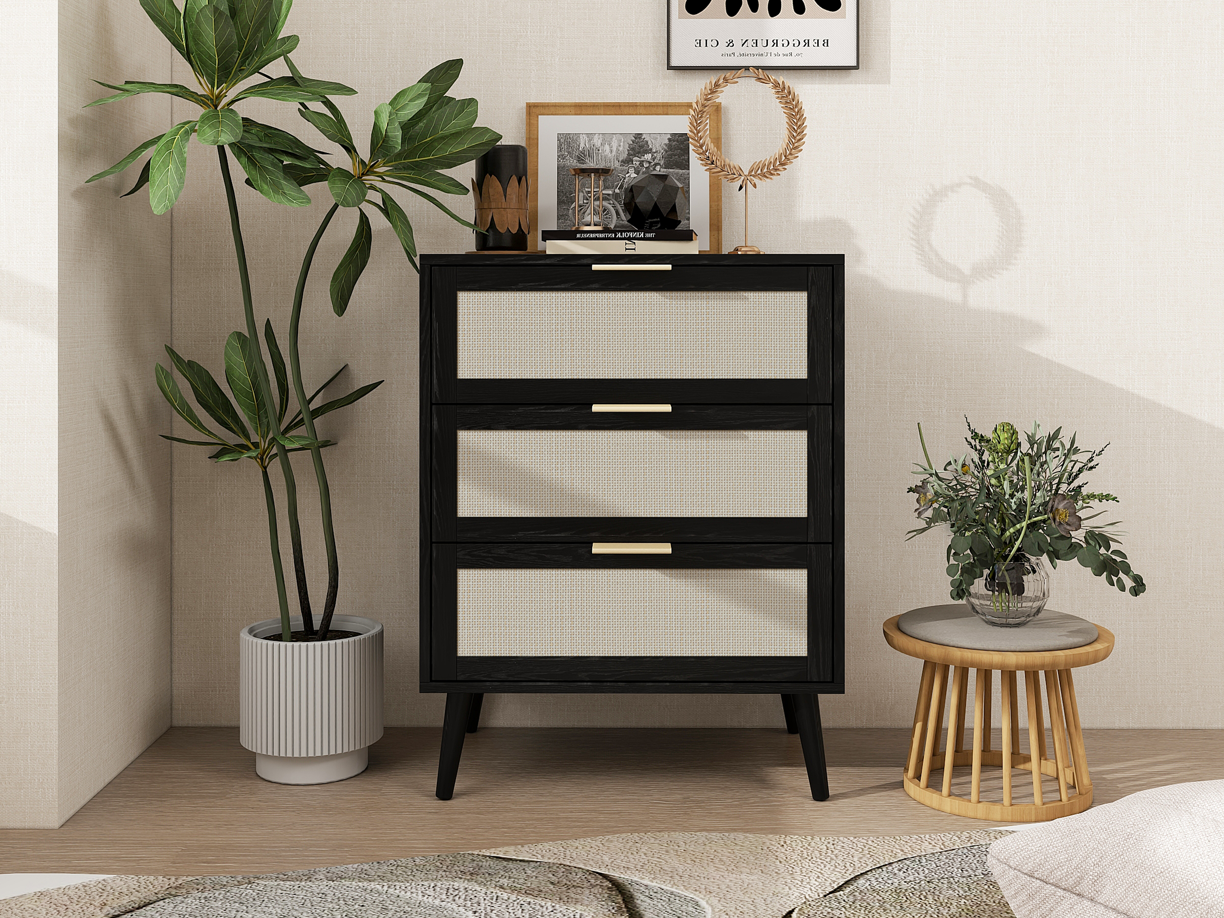 3 Drawer Cabinet, Suitable for bedroom, living room, study