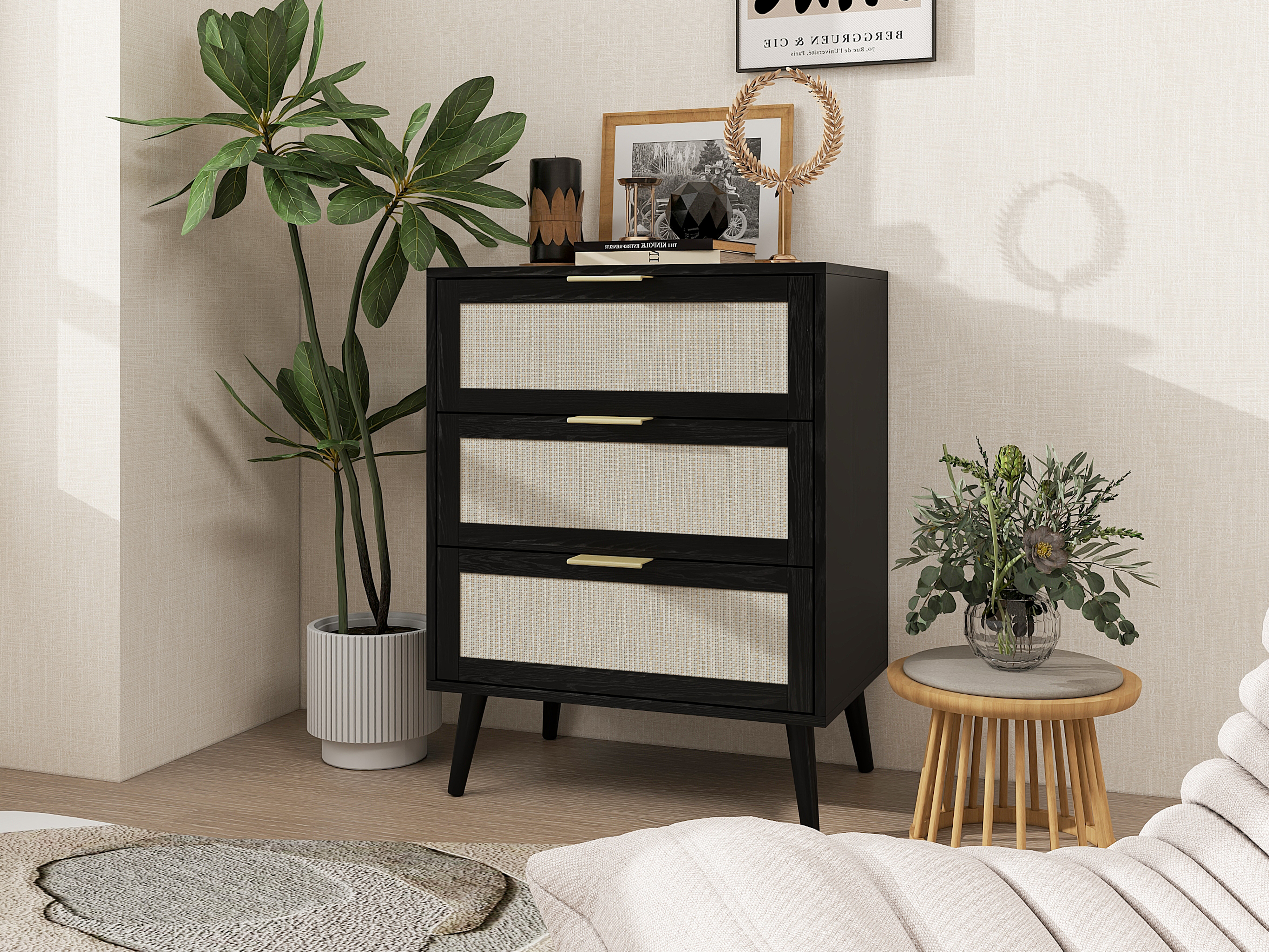 3 Drawer Cabinet, Suitable for bedroom, living room, study