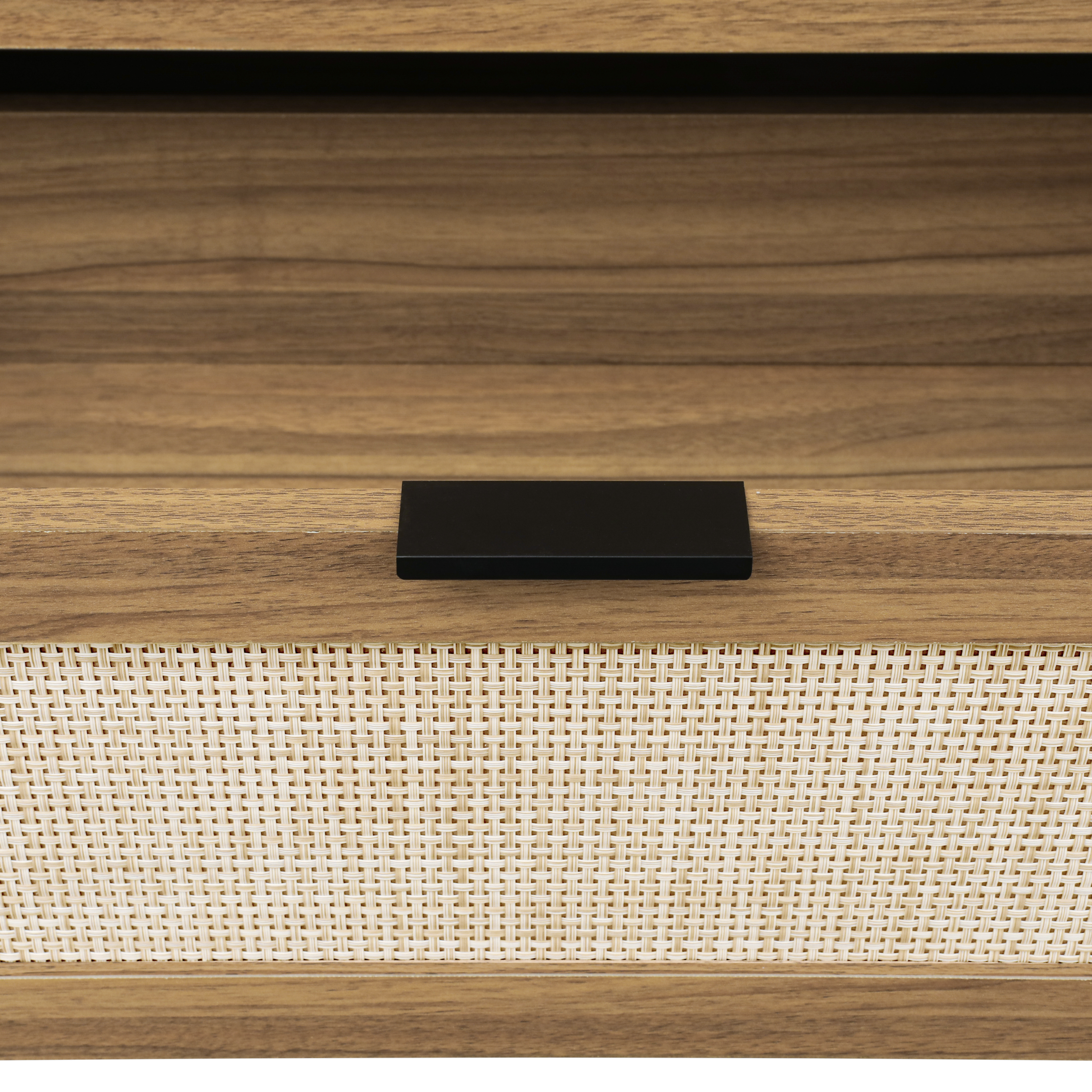 Modern 6 Drawer Dresser Wood Cabinet (Walnut) 