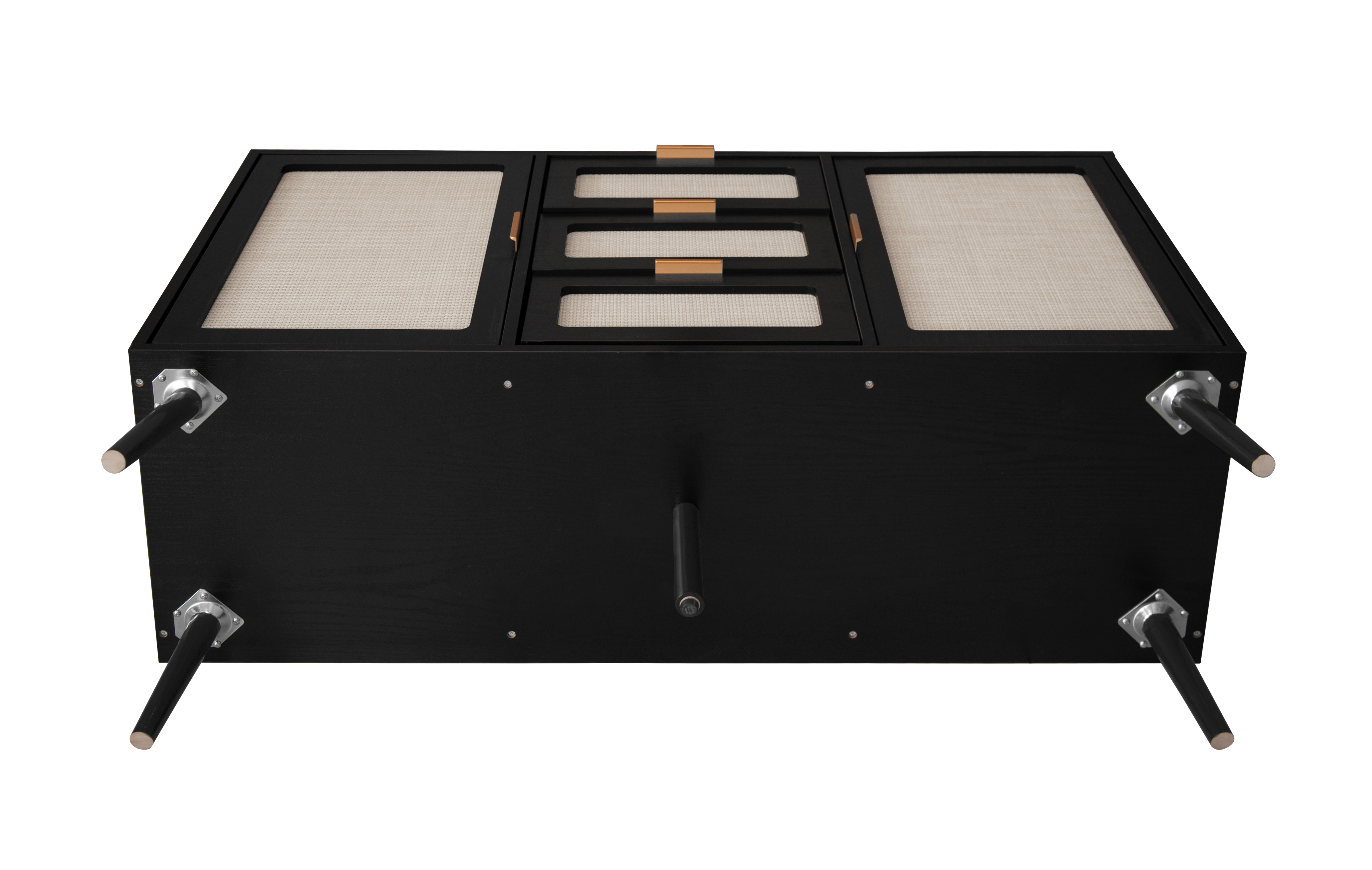 2 Door 3 Drawer Cabinet, Accent Storage Cabinet, Suitable for Living Room, Bedroom, Dining Room, Study,   Black/Walnut 