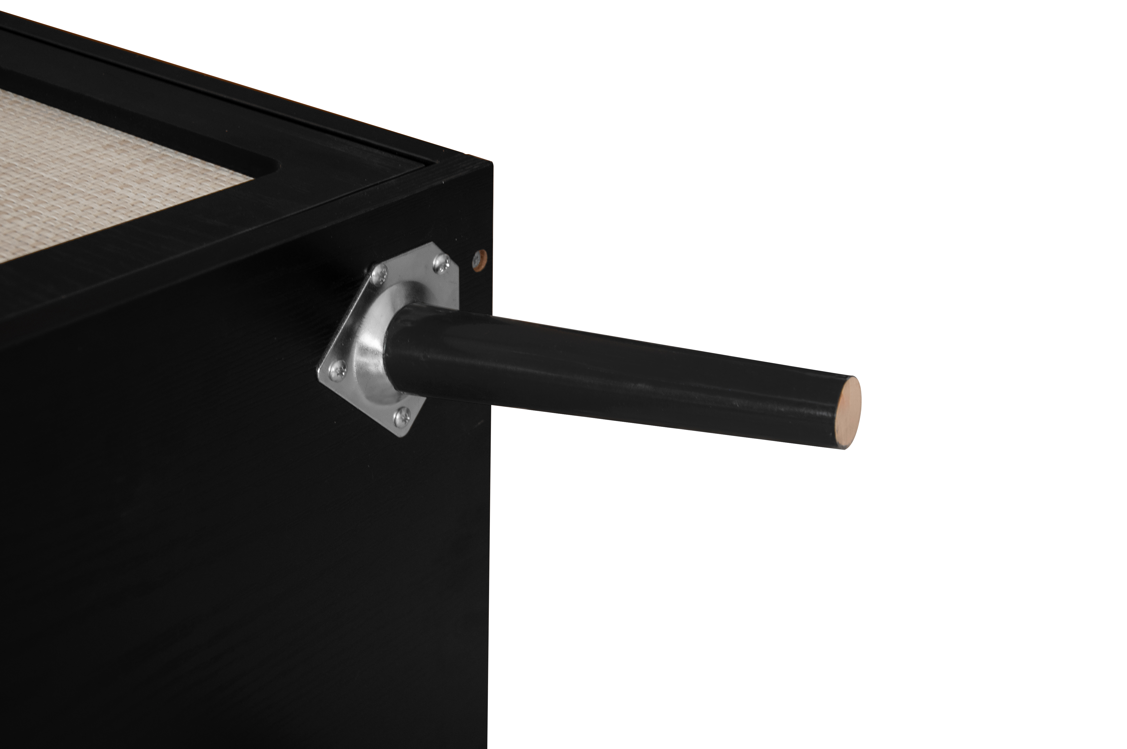 2 Door 3 Drawer Cabinet, Accent Storage Cabinet, Suitable for Living Room, Bedroom, Dining Room, Study,   Black/Walnut 