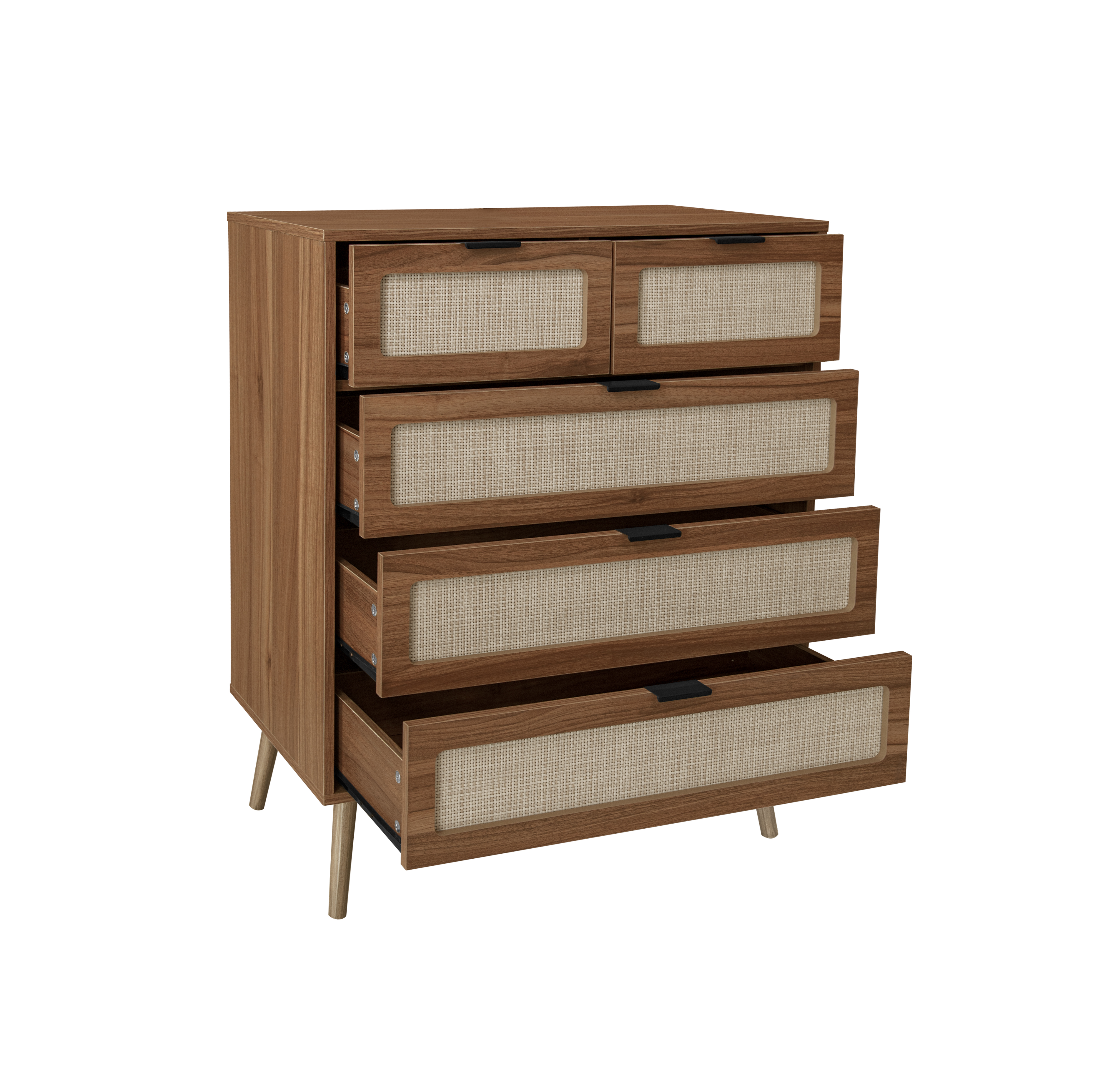 5 Drawer Cabinet, Accent Storage Cabinet, Suitable for Living Room, Bedroom, Dining Room, Study