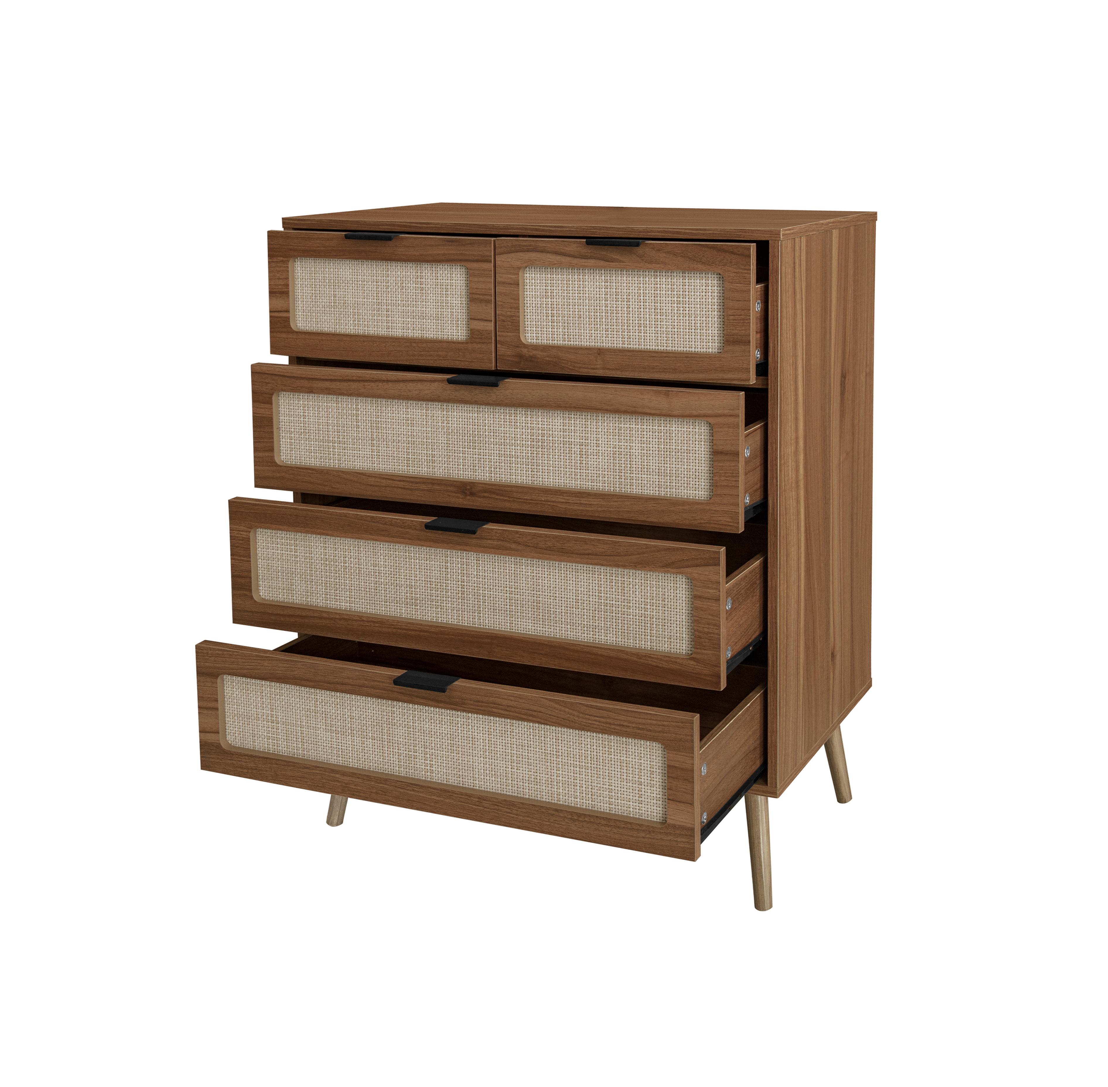 5 Drawer Cabinet, Accent Storage Cabinet, Suitable for Living Room, Bedroom, Dining Room, Study
